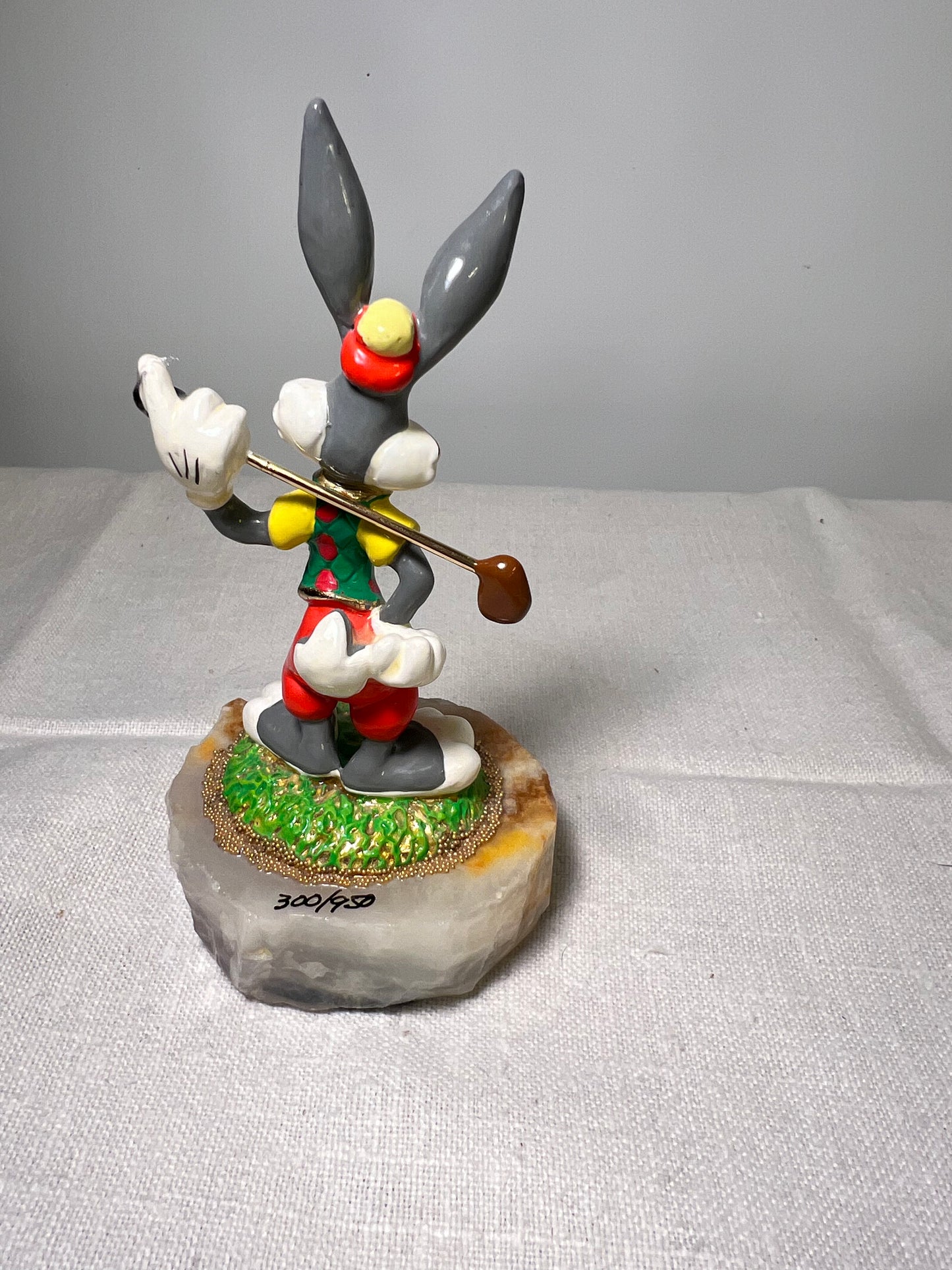 Ron Lee- Bugs Bunny- 5” statue- Golfing- signed and numbered 300/950 - stone base- 1999-Looney Tunes- Warner Brothers