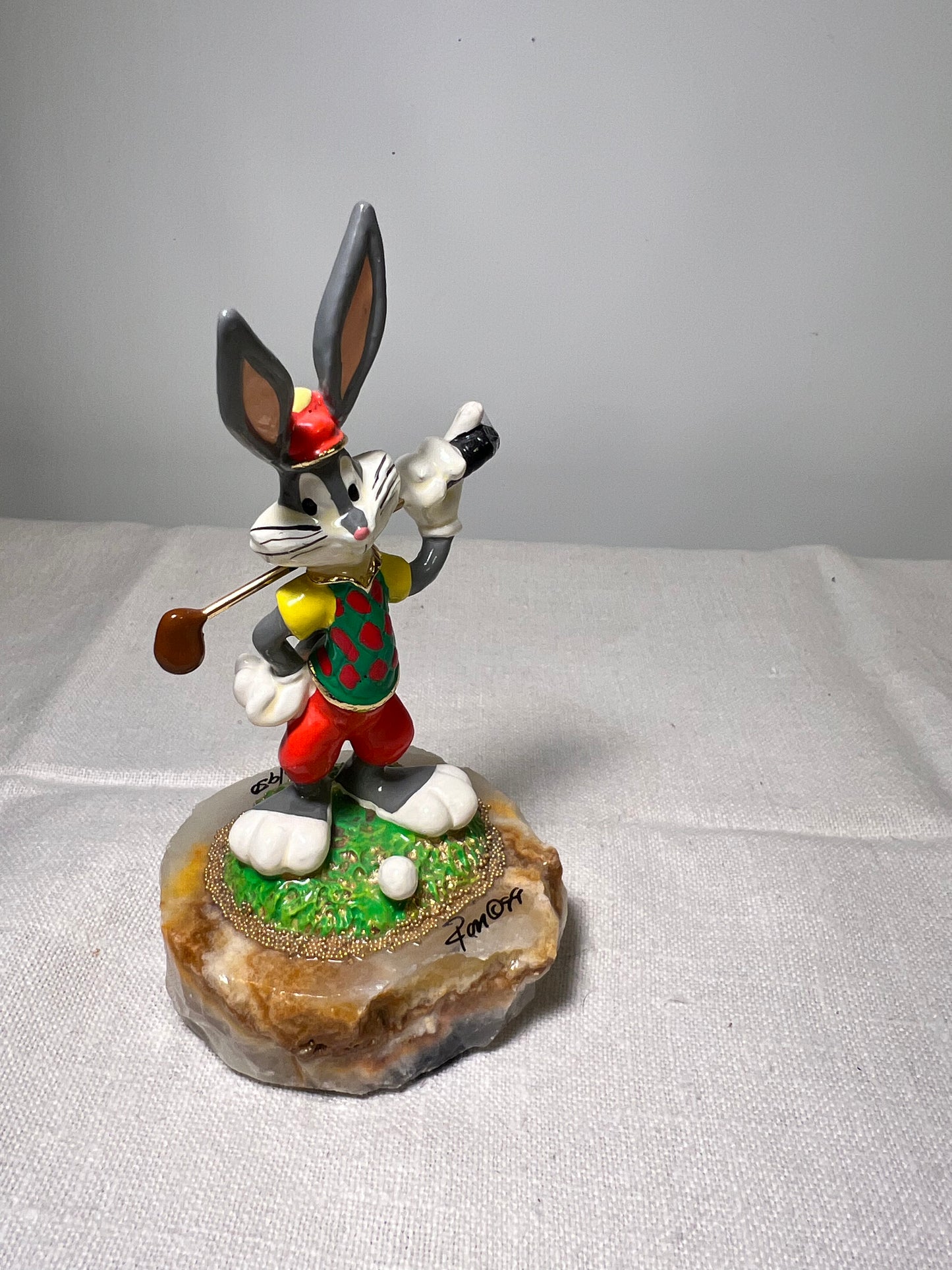 Ron Lee- Bugs Bunny- 5” statue- Golfing- signed and numbered 300/950 - stone base- 1999-Looney Tunes- Warner Brothers