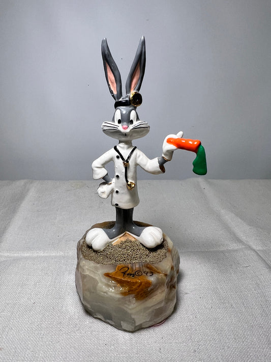 Ron Lee - Bugs Bunny- Doctor- 6” statue- signed and numbered 817\1300-Looney Tunes – Warner Brothers – 1993-stone base