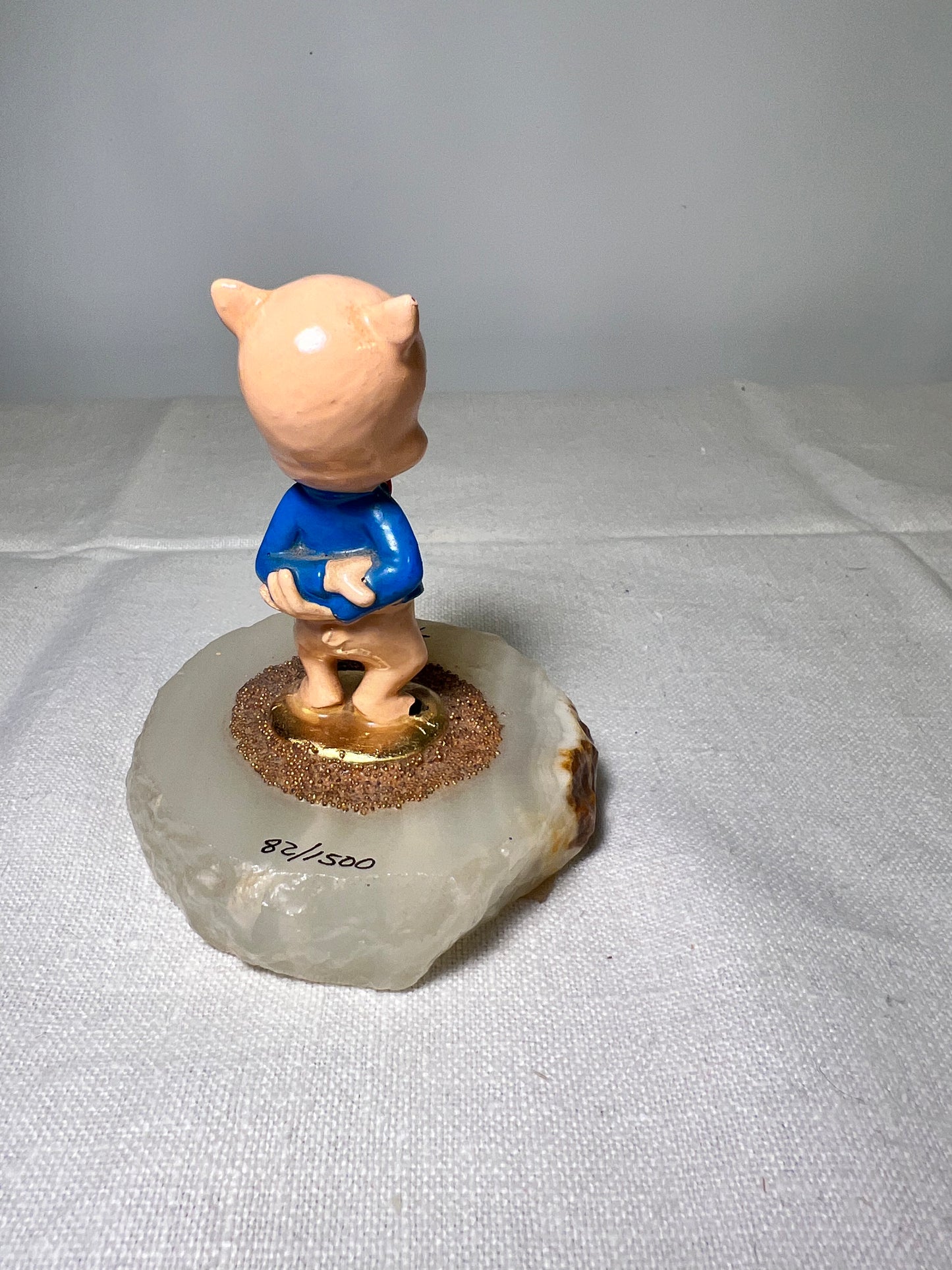 Ron Lee- Porky Pig- 4” statue- 1997- signed and numbered 82/1500- Looney Tunes- Warner Brothers- stone base