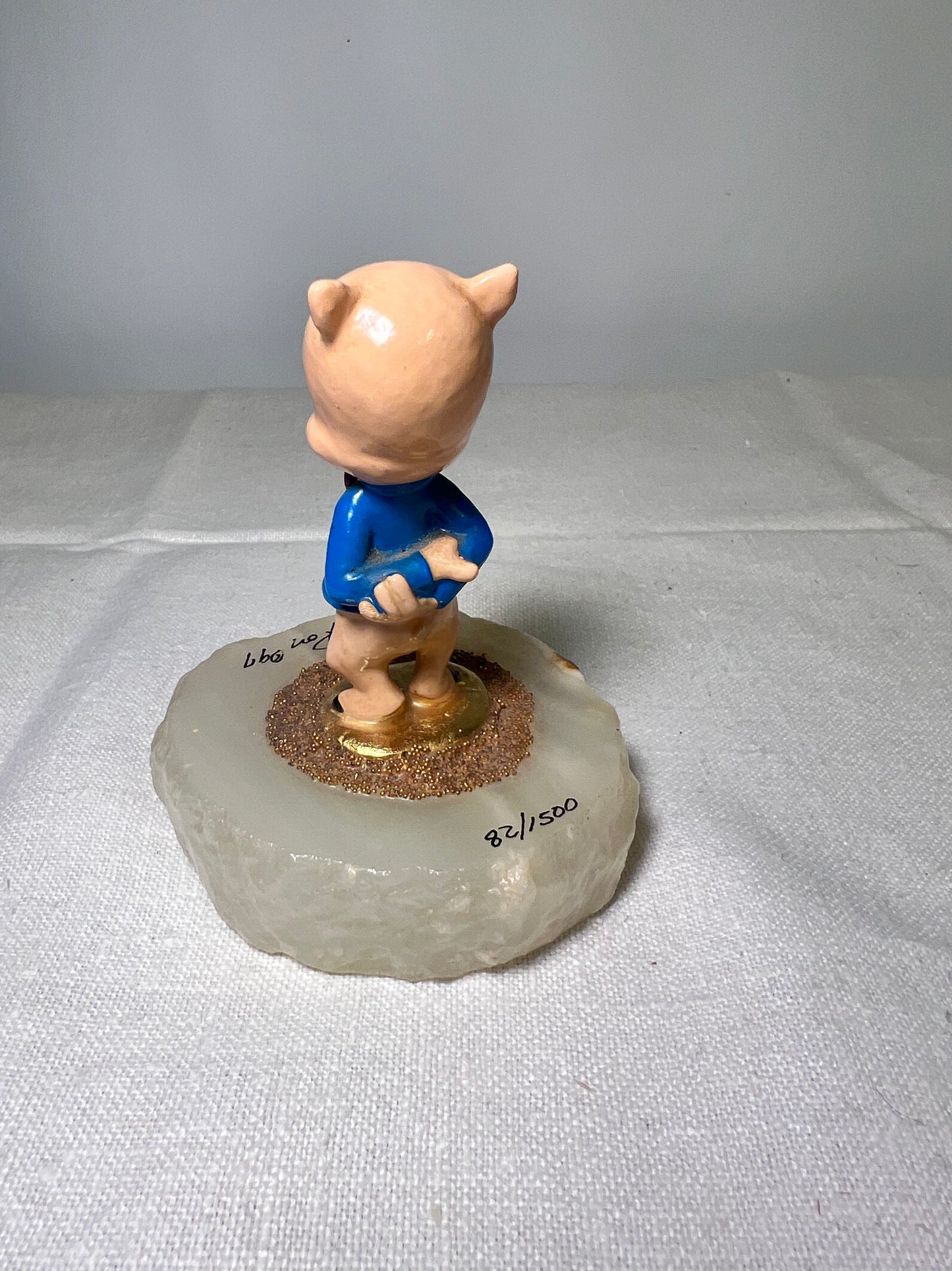 Ron Lee- Porky Pig- 4” statue- 1997- signed and numbered 82/1500- Looney Tunes- Warner Brothers- stone base