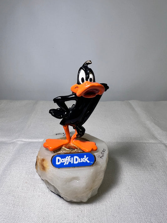 Ron Lee- Daffy Duck- 5” statue-1992 signed and numbered 1228/2750- Looney Tunes- Warner Brothers- stone base