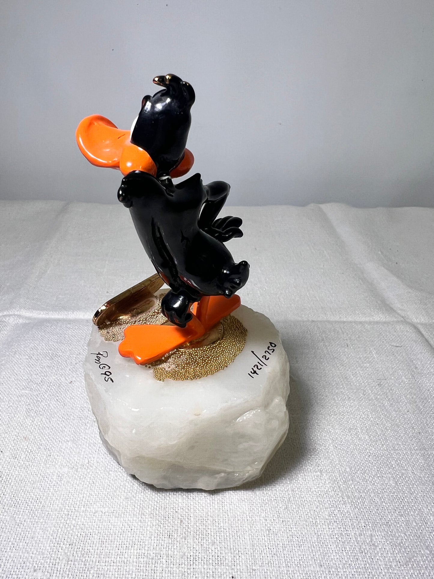 Ron Lee- Daffy Duck- 5” statue-1992 signed and numbered 1228/2750- Looney Tunes- Warner Brothers- stone base