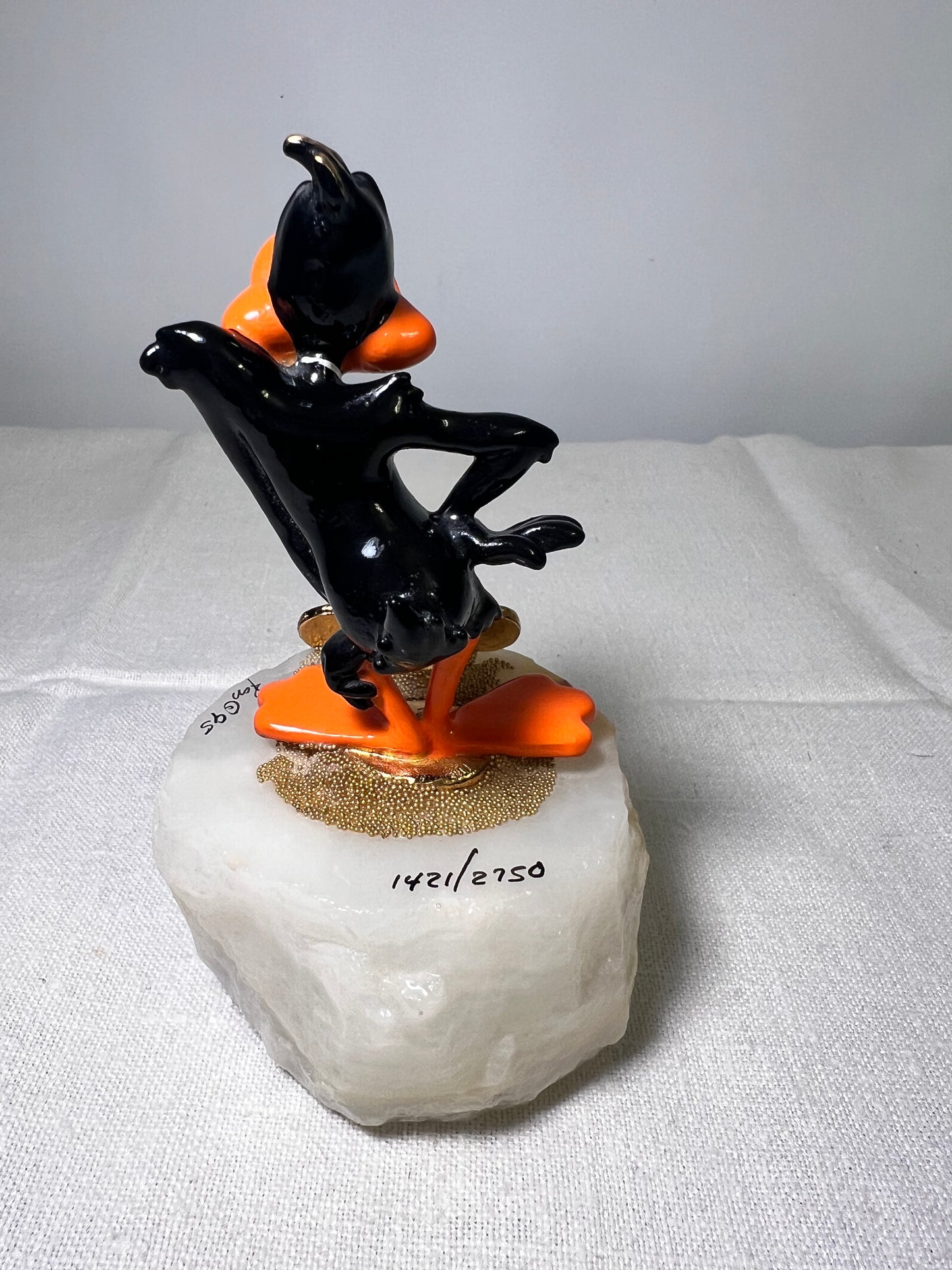 Ron Lee- Daffy Duck- 5” statue-1992 signed and numbered 1228/2750- Looney Tunes- Warner Brothers- stone base