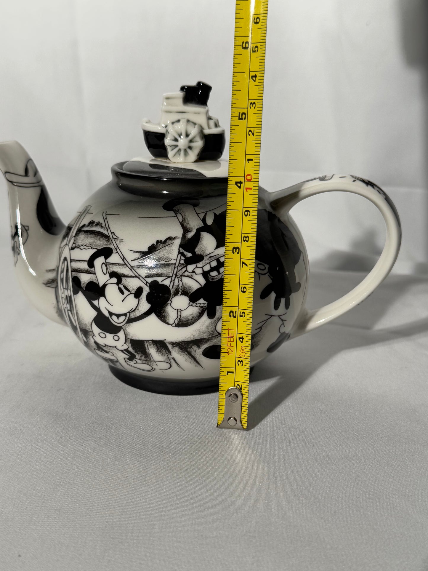 Mickey Mouse- Teapot- Steam Boat Willie- Cardew Design - Disney Showcase Collection-  Black and white-