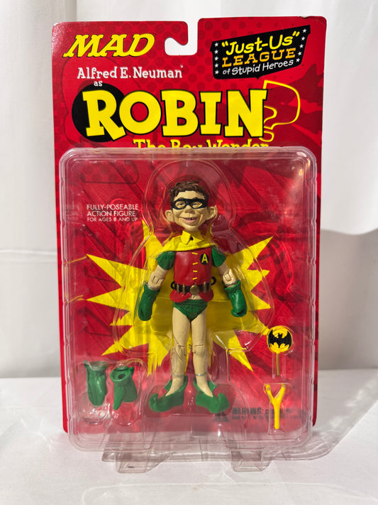 Alfred E. Neuman as Robin the Boy Wonder – DC Direct “Just-Us”League of Stupid Heroes – Action Figure
