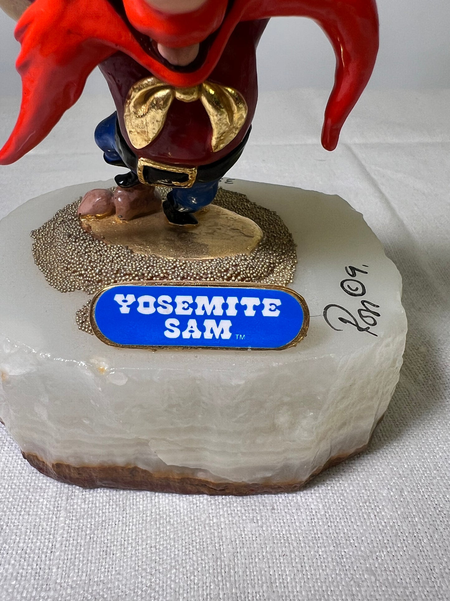 Ron Lee- Yosemite Sam - guns and smoke- 5.5” statue- signed and numbered 356/2750 -Looney Tunes-Warner Brothers- stone base