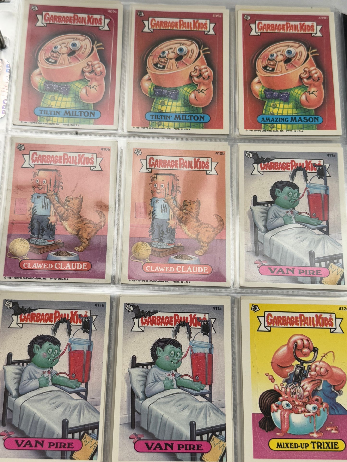 Garbage Pail Kids Lot- Collector - Cards -938 cards - Topps Chewing Gum - 1986- made in U.S.A