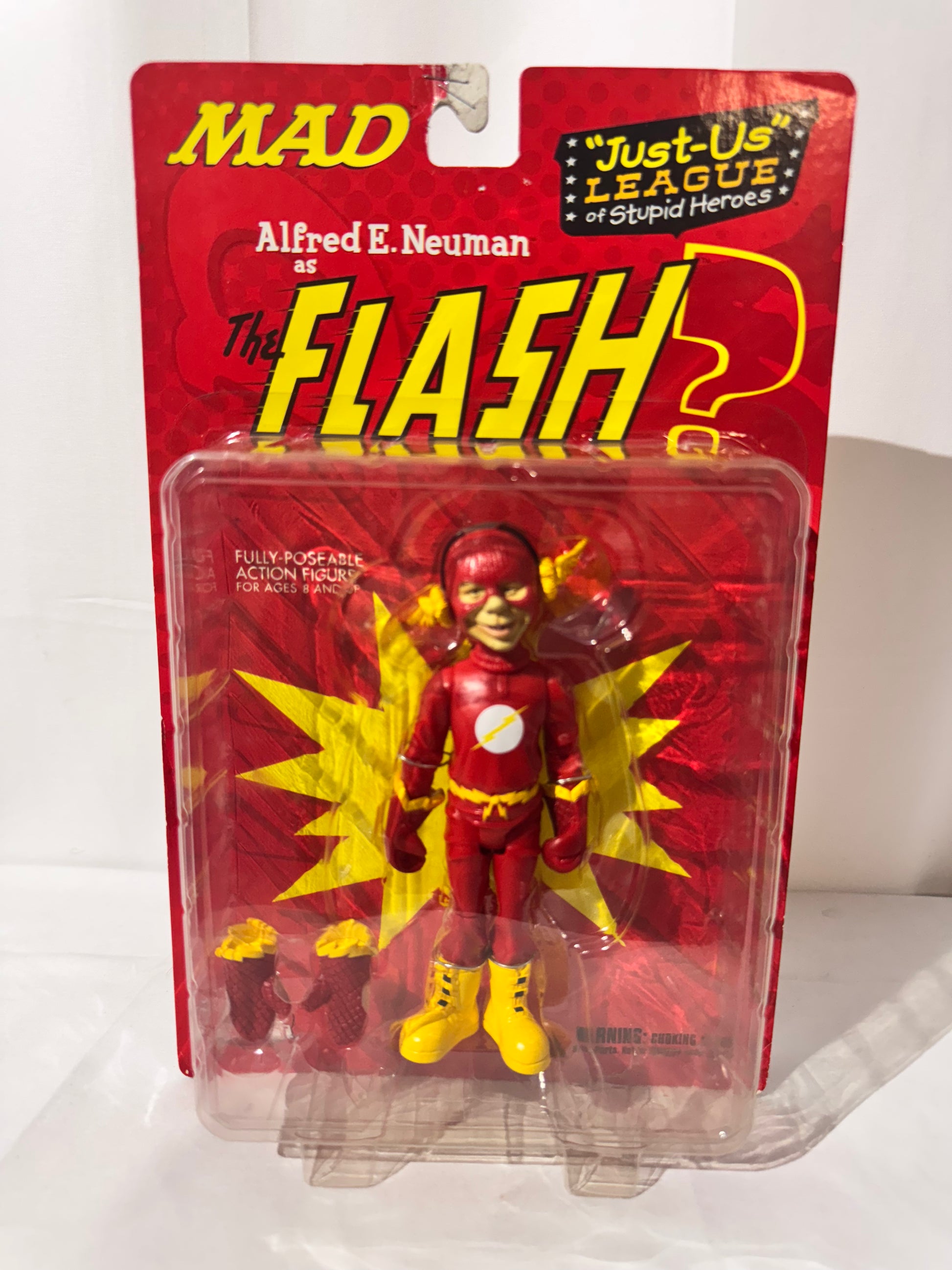 MAD Alfred E. Neuman The Flash フィギュア MAD MAGAZINE ALFRED E NEUMAN AS THE FLASH ACTION FIGURE DC