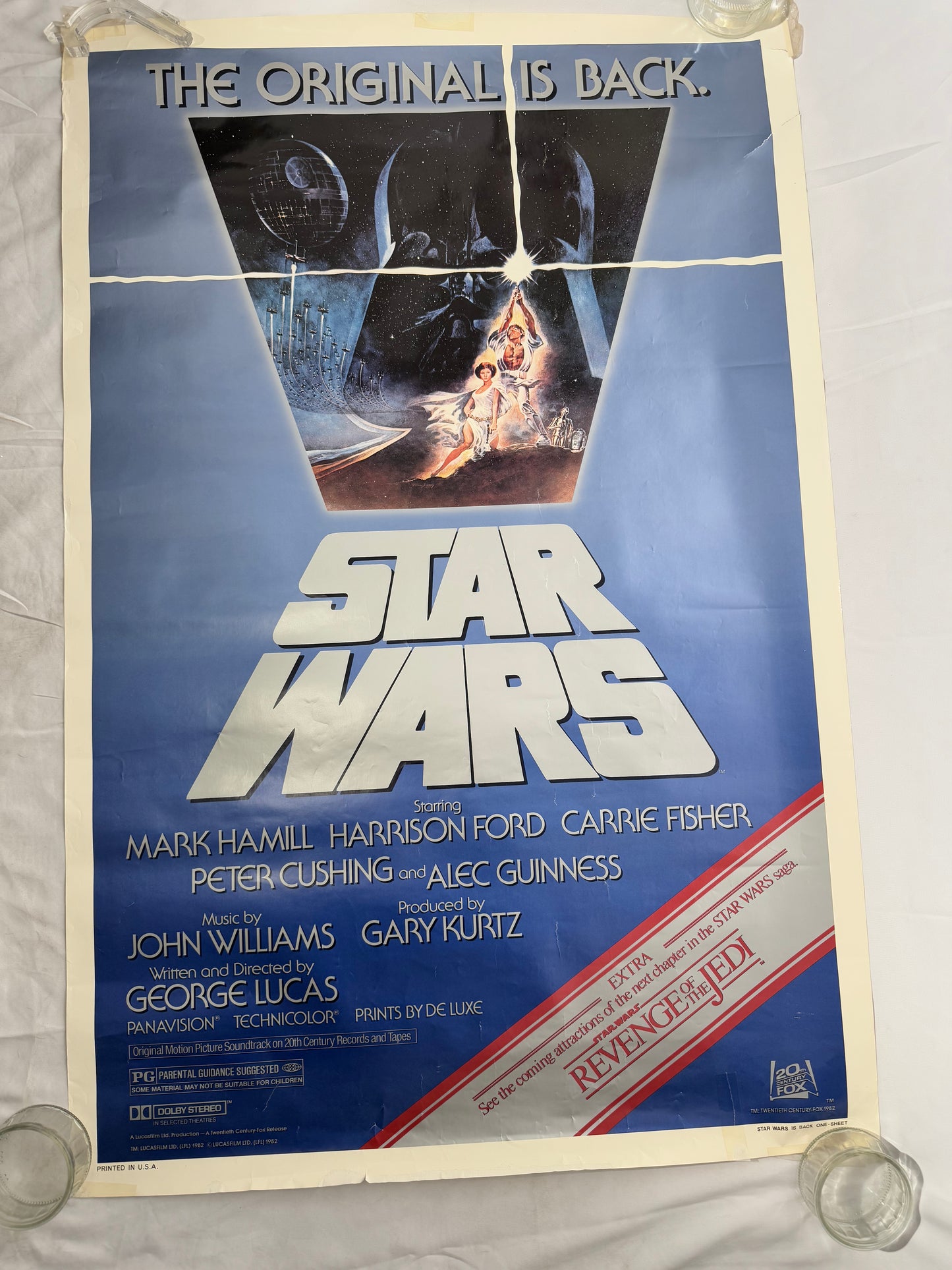 Star Wars - The Revenge of the Jedi - Movie Theater Poster- 27”x 41”- 1982- Disney- 20th Century Fox