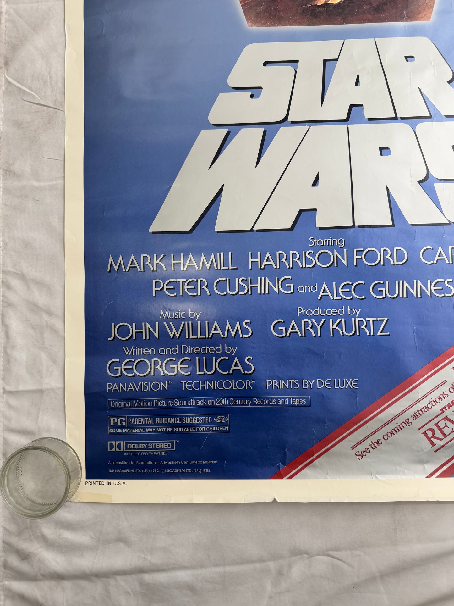 Star Wars - The Revenge of the Jedi - Movie Theater Poster- 27”x 41”- 1982- Disney- 20th Century Fox