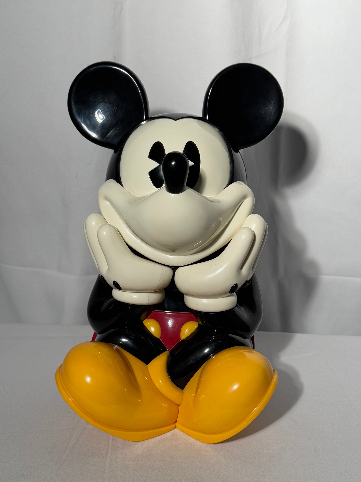 Talking Mickey Mouse Cookie Jar- hard plastic- “Gosh is it snack time again” - tested and works - Disney