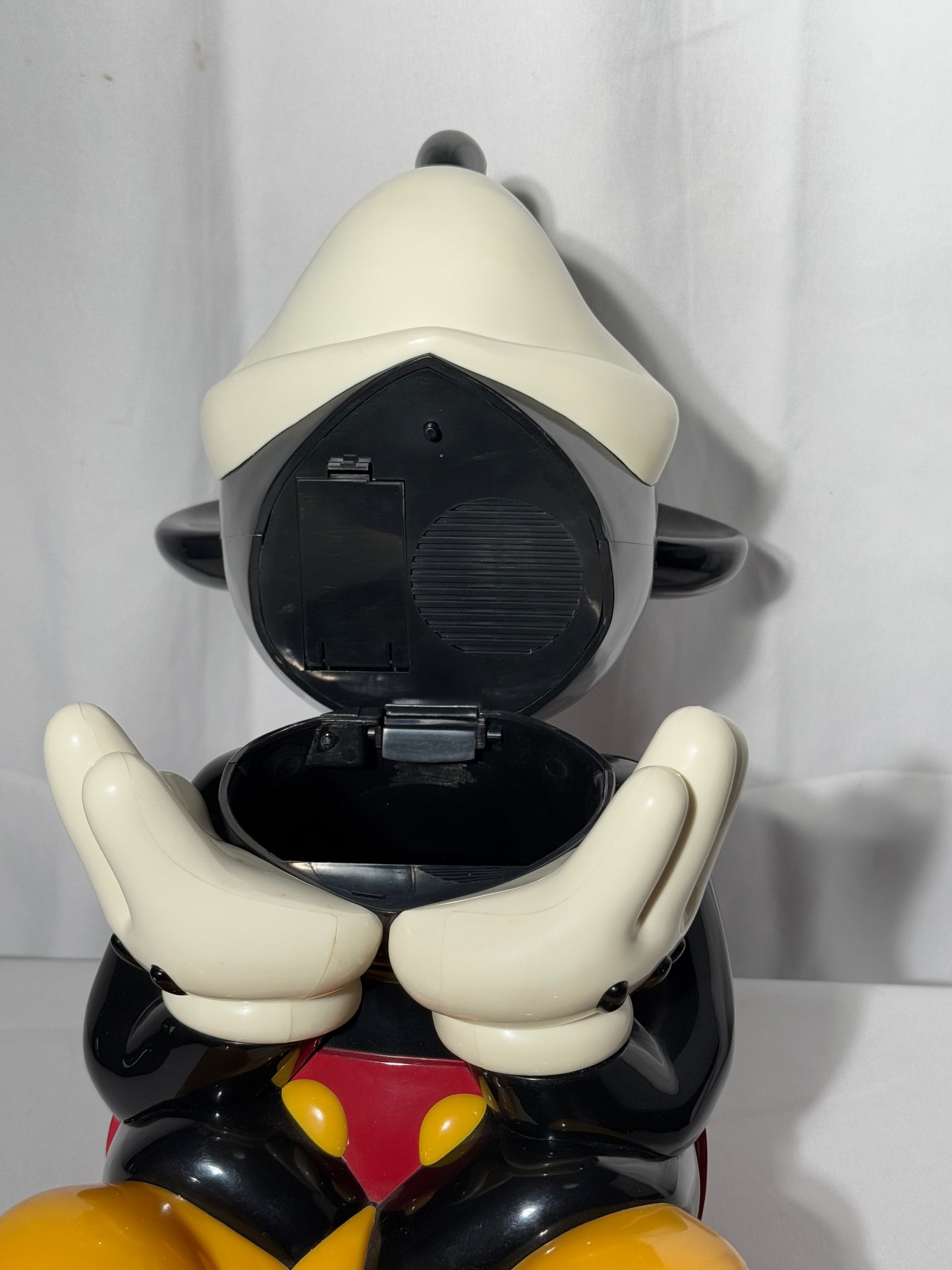 Talking Mickey Mouse Cookie Jar- hard plastic- “Gosh is it snack time again” - tested and works - Disney