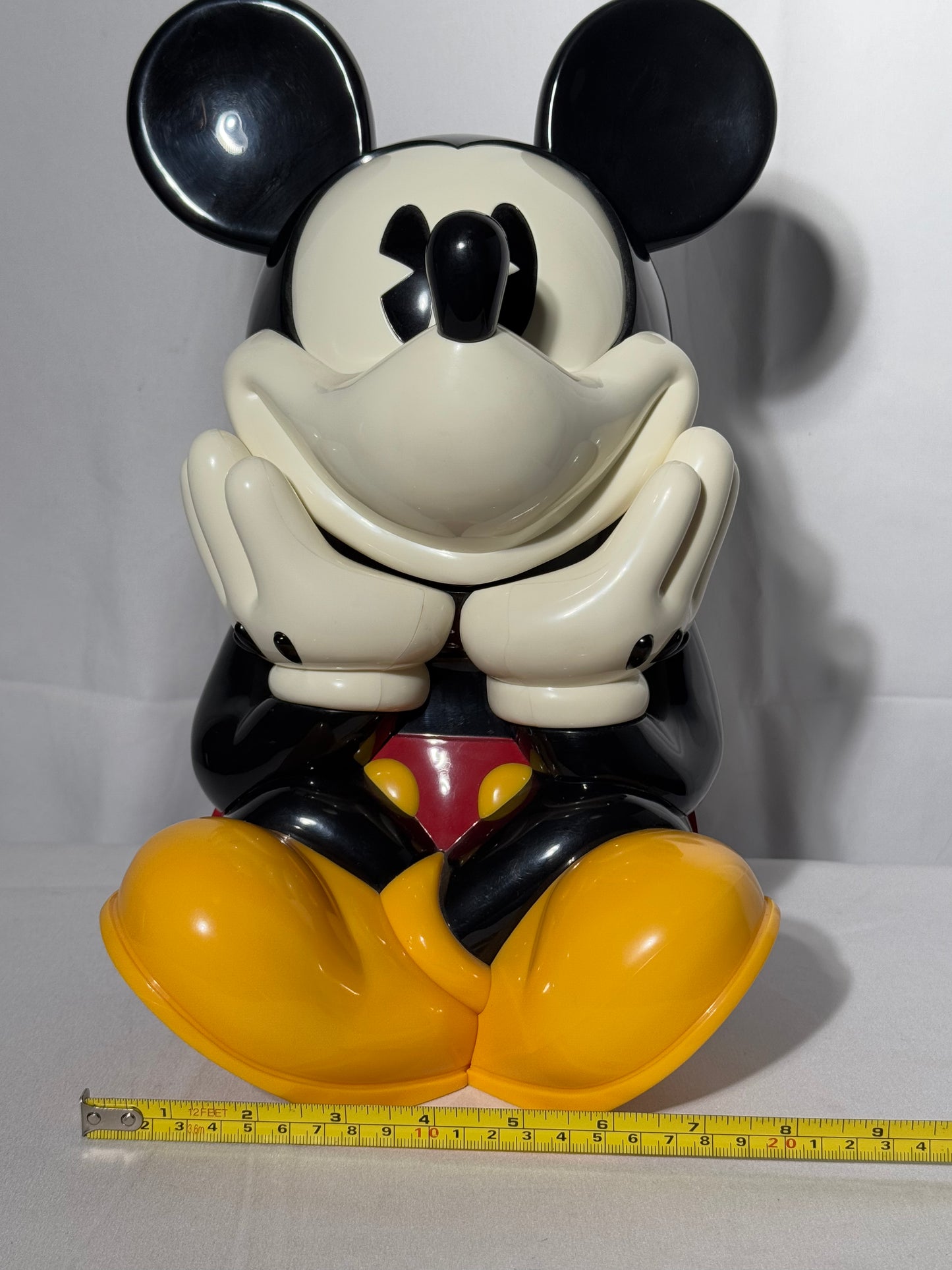 Talking Mickey Mouse Cookie Jar- hard plastic- “Gosh is it snack time again” - tested and works - Disney