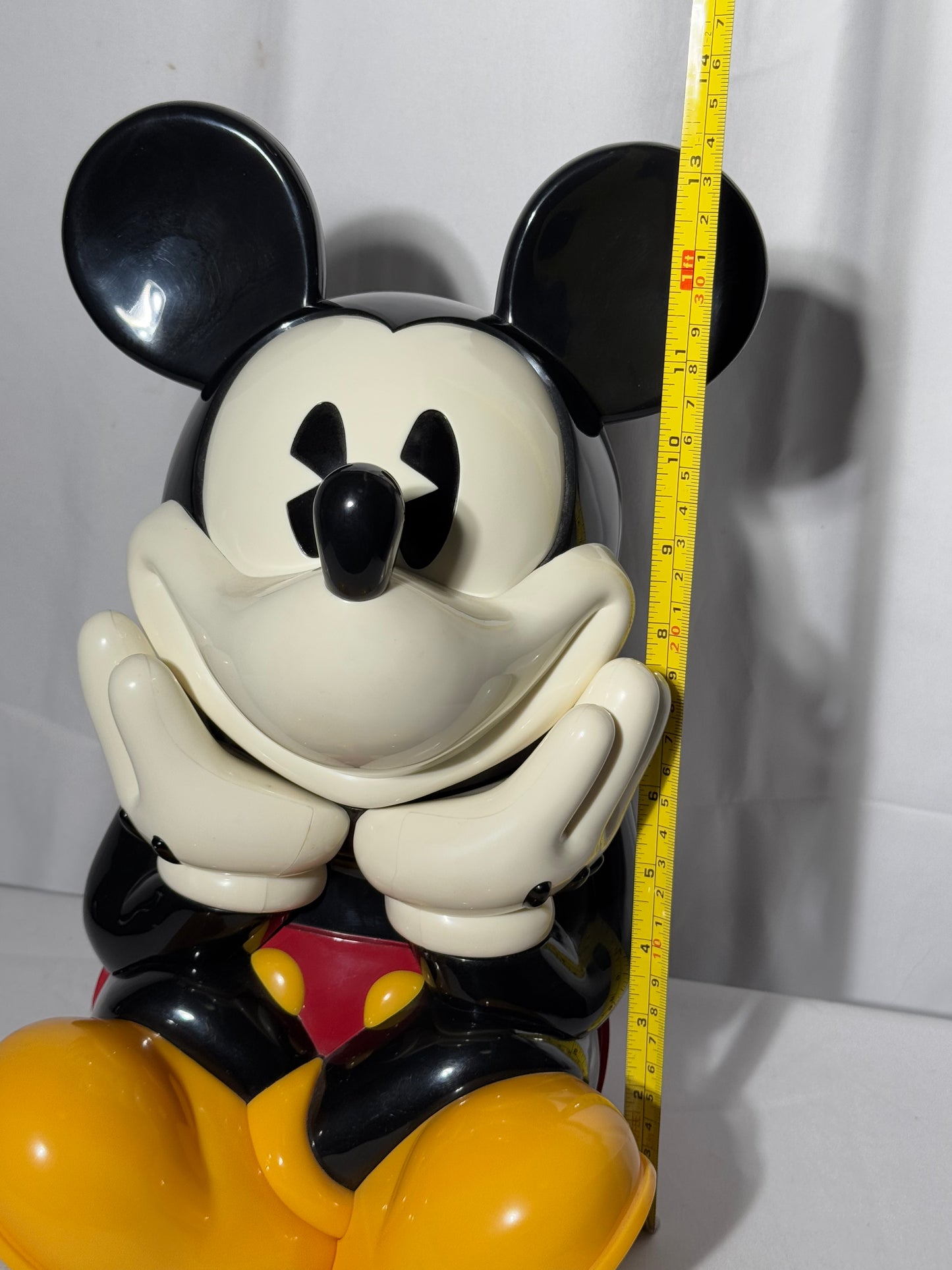 Talking Mickey Mouse Cookie Jar- hard plastic- “Gosh is it snack time again” - tested and works - Disney