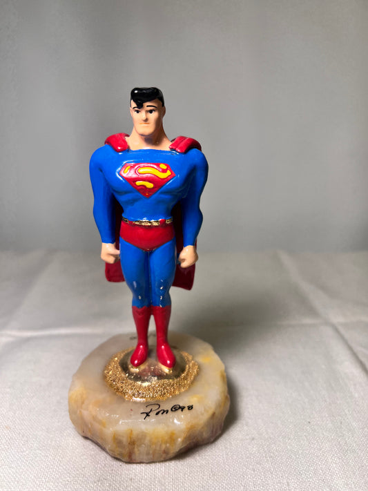 Ron Lee - Superman- 5” statue-signed and numbered 723/2500- 1998- Warner Bothers- stone base