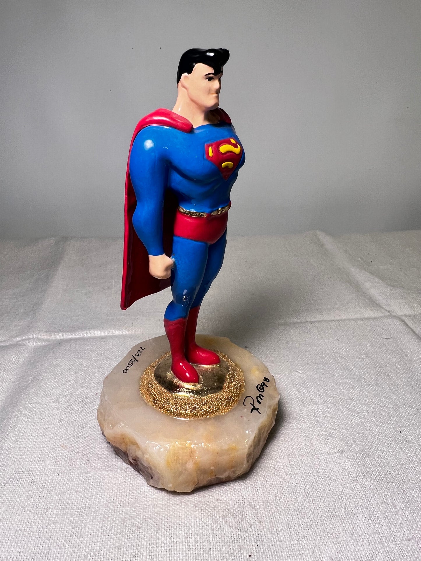 Ron Lee - Superman- 5” statue-signed and numbered 723/2500- 1998- Warner Bothers- stone base