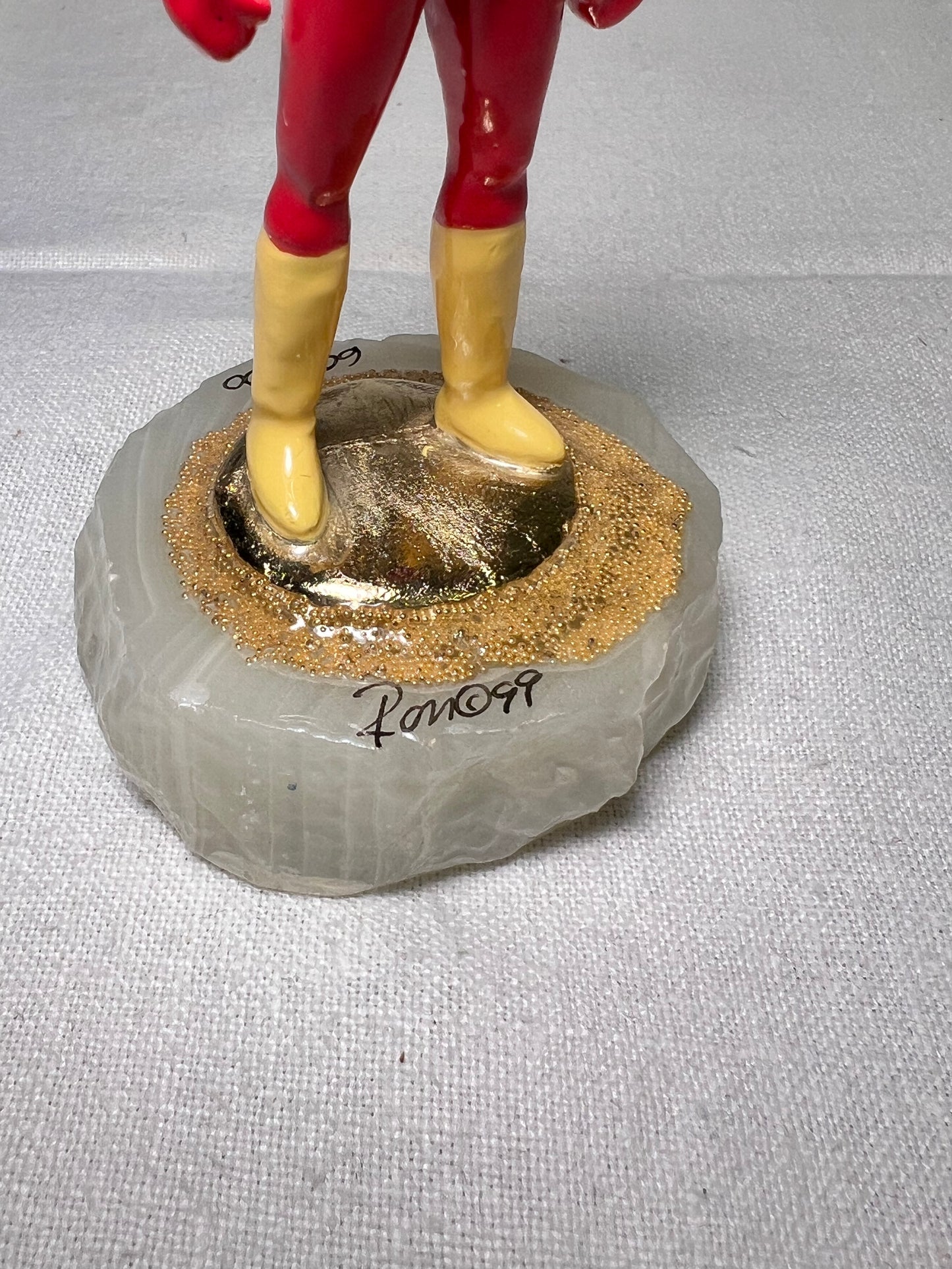 Ron Lee- Flash - 5” statue- signed and numbered 60/2500-1999- Warner Brothers- stone base