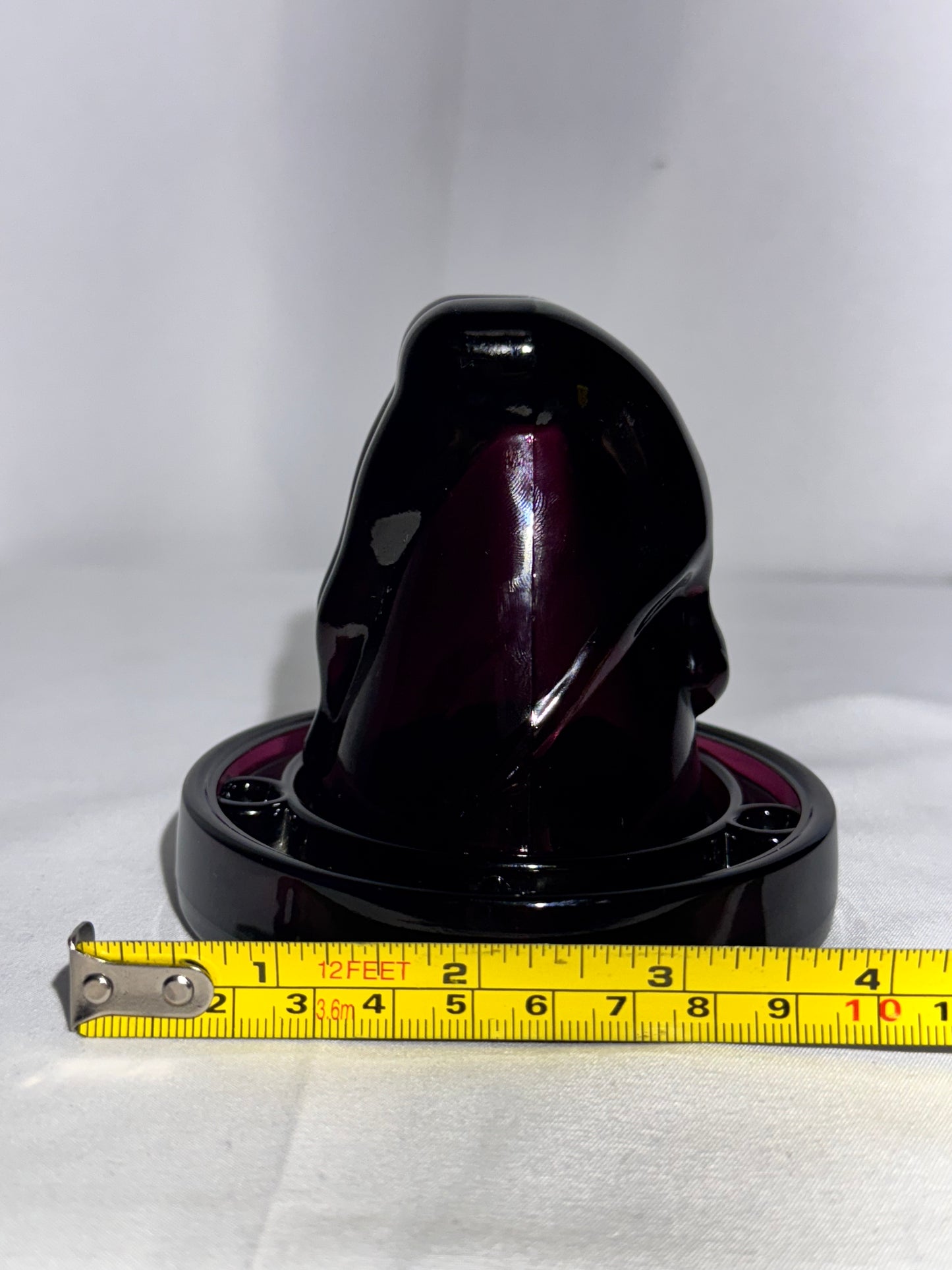 Bottoms Up - Shot glass w/Coaster - Deep Purple- Art Deco