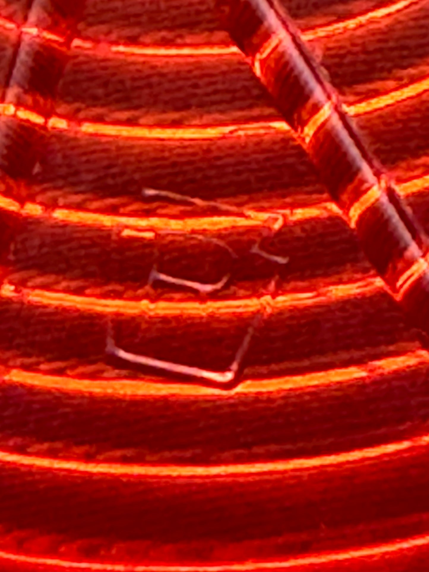 “Bottoms Up - Shot Glass w/coaster- art deco- Red/Amberina/ cadmium