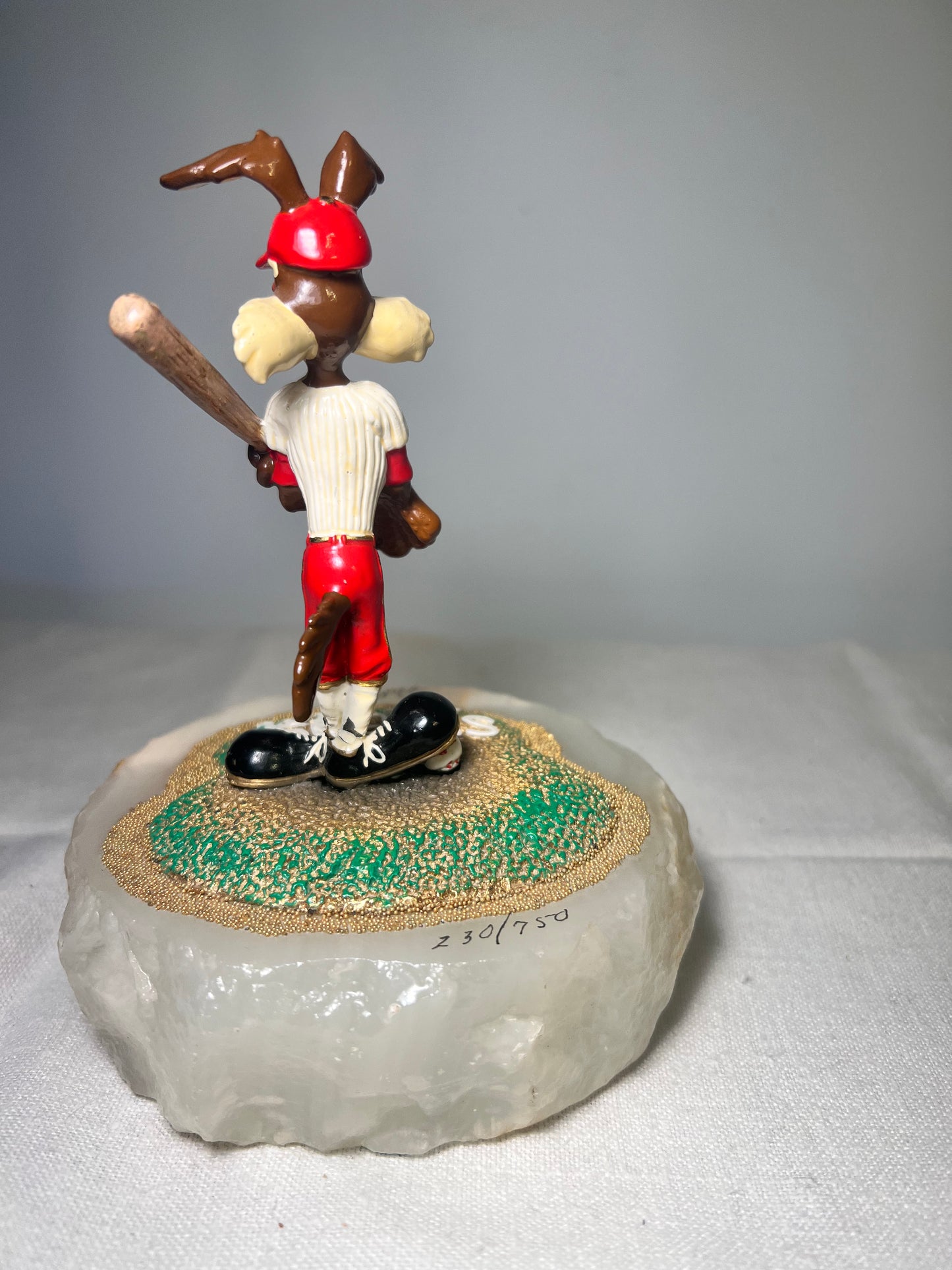 Ron Lee - Wile E Coyote- Six Flags-6” statue- Baseball - signed and numbered 230\750- Looney Tunes-Warner Brothers- stone base