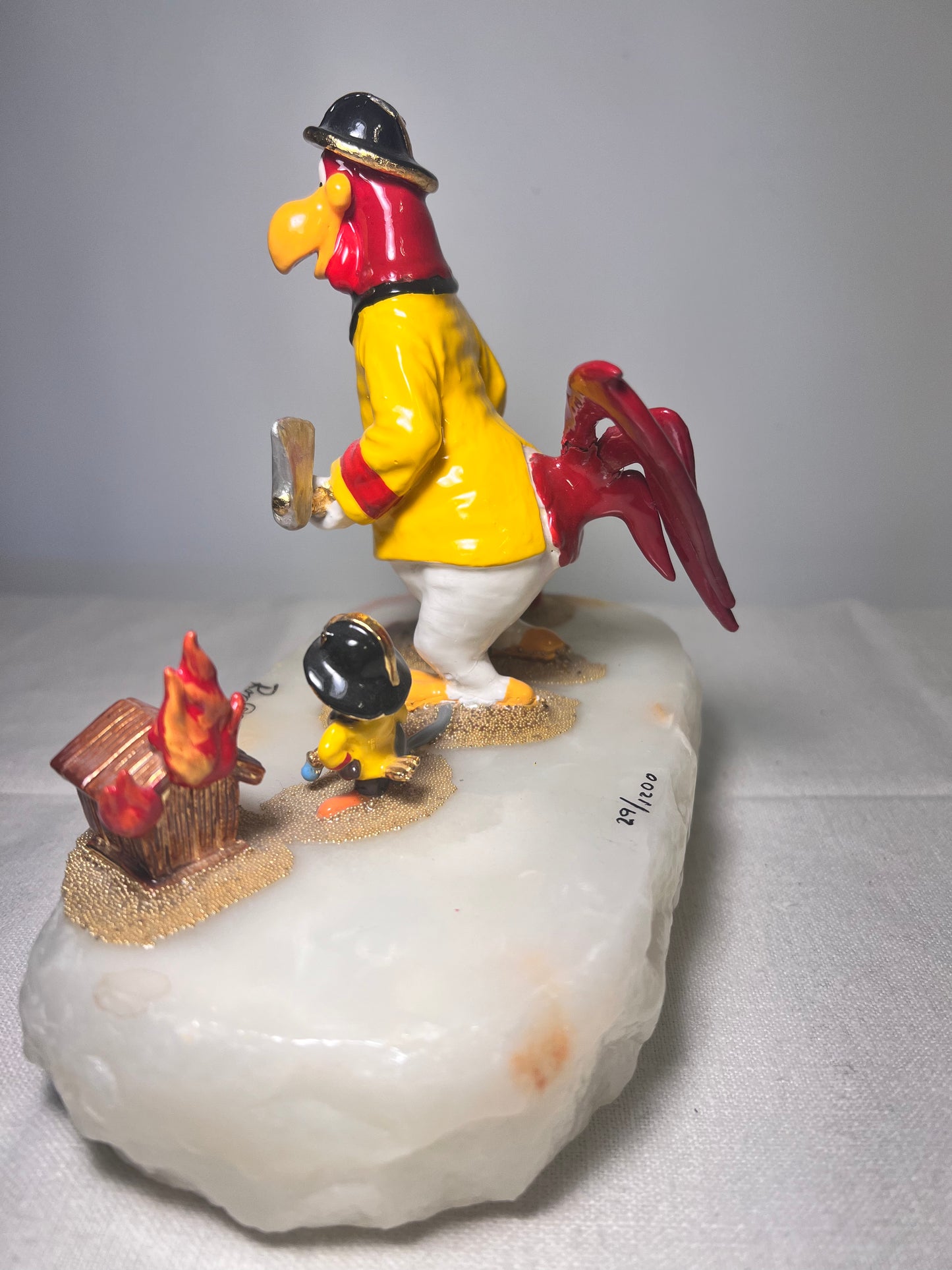 Ron Lee - Foghorn Leghorn-H2O- signed and numbered 29/1200 - 1995 - Looney Tunes- Warner Brothers -6” statue - stone base