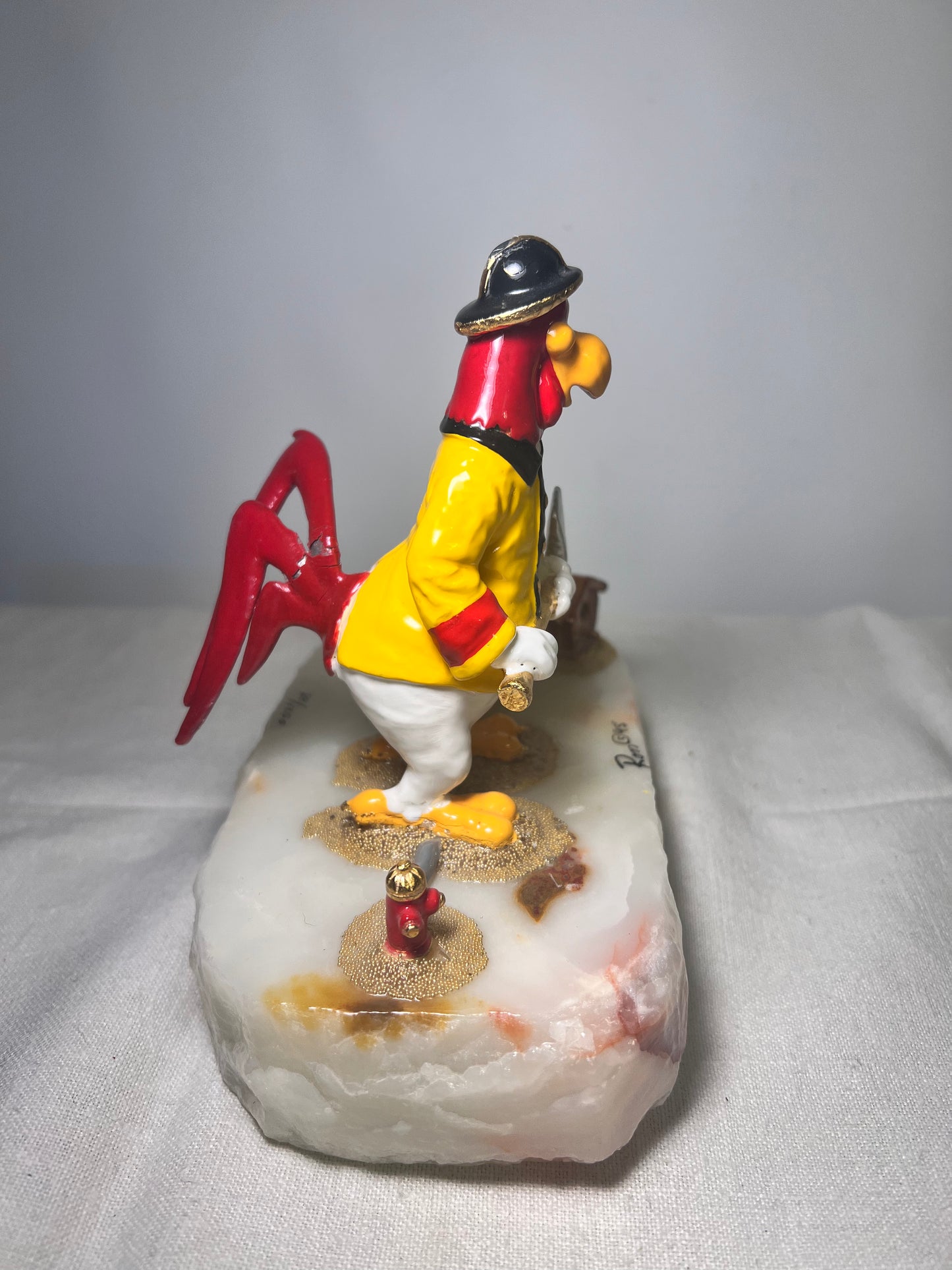 Ron Lee - Foghorn Leghorn-H2O- signed and numbered 29/1200 - 1995 - Looney Tunes- Warner Brothers -6” statue - stone base