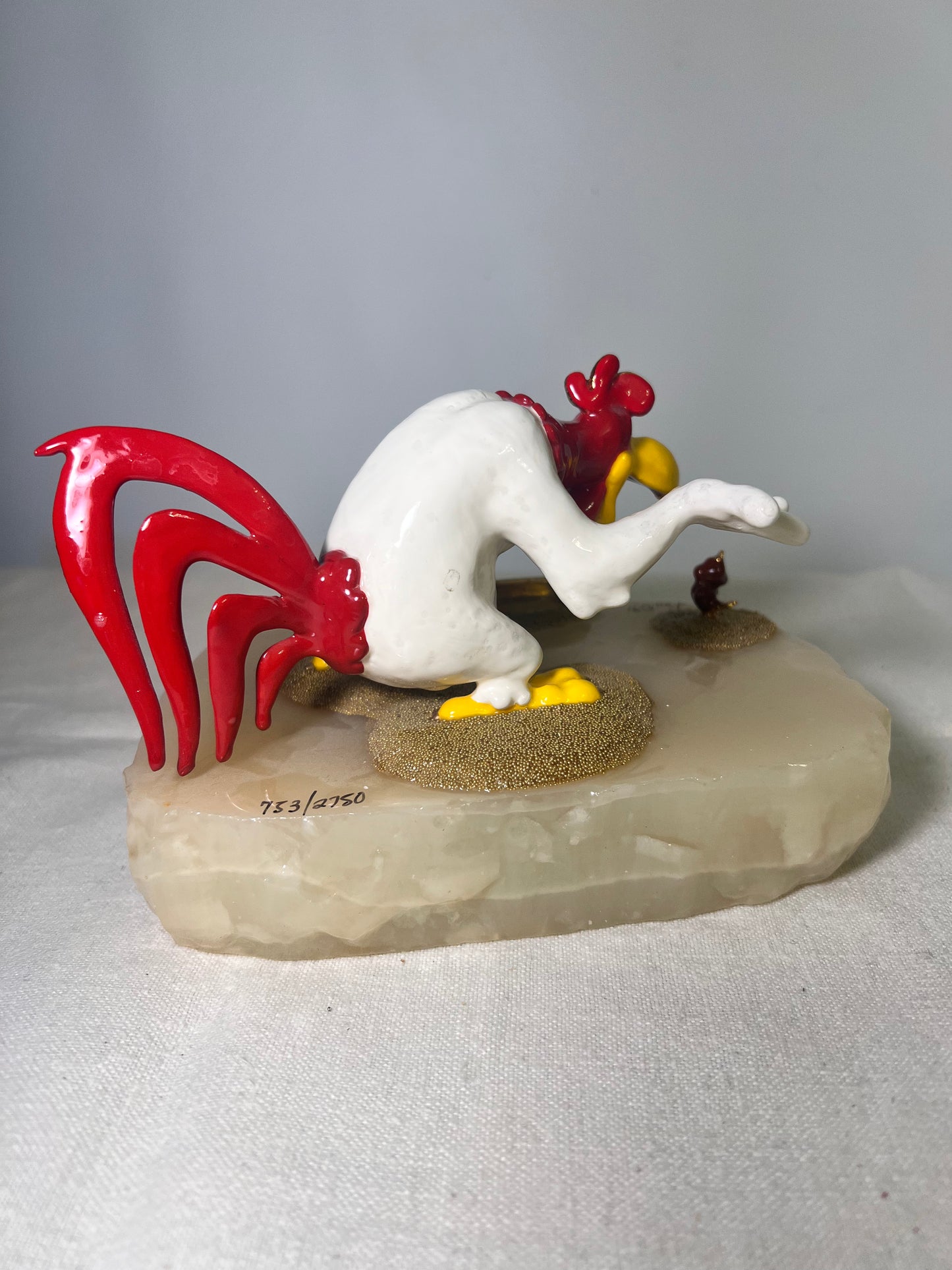 Ron Lee- Foghorn Leghorn & Henry Hawk- 4.5” statue- 1991- signed and numbered 700/2750-Looney tunes-Warner Brothers-Stone base ￼