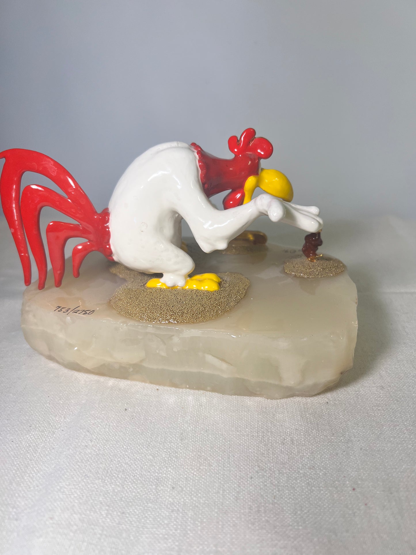 Ron Lee- Foghorn Leghorn & Henry Hawk- 4.5” statue- 1991- signed and numbered 700/2750-Looney tunes-Warner Brothers-Stone base ￼