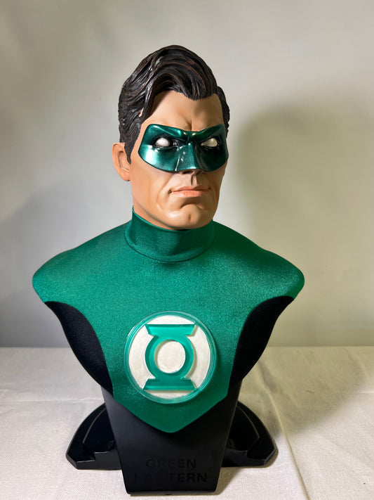 Green Lantern Bust - 13 1/2” - DC Comics - Hand Painted- Sculpted by Jordu Schell- 2010- Limited Edition 24/1000-original box