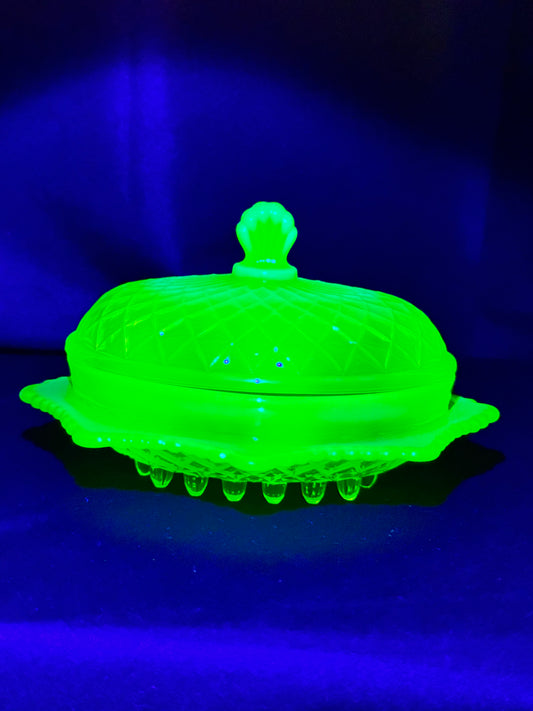 Antique Davidson Pearline Butter Dish – Quilted Pillow Sham Pattern No. 900 – c.1895