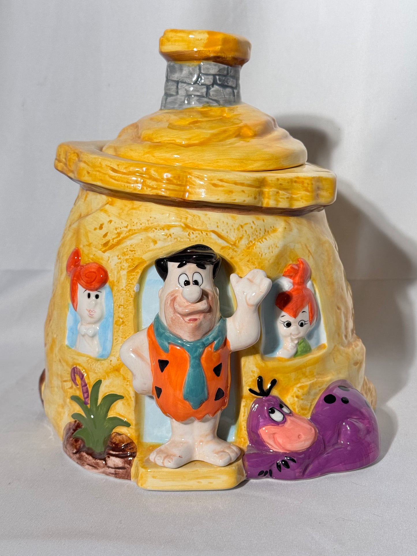 The Flintstone- Cookie Jar- Hanna Barbera - Fred, Wilma, Pebbles and Dino