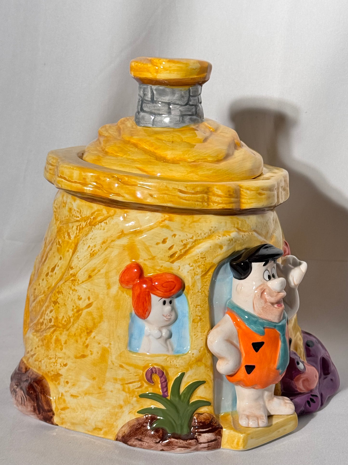 The Flintstone- Cookie Jar- Hanna Barbera - Fred, Wilma, Pebbles and Dino