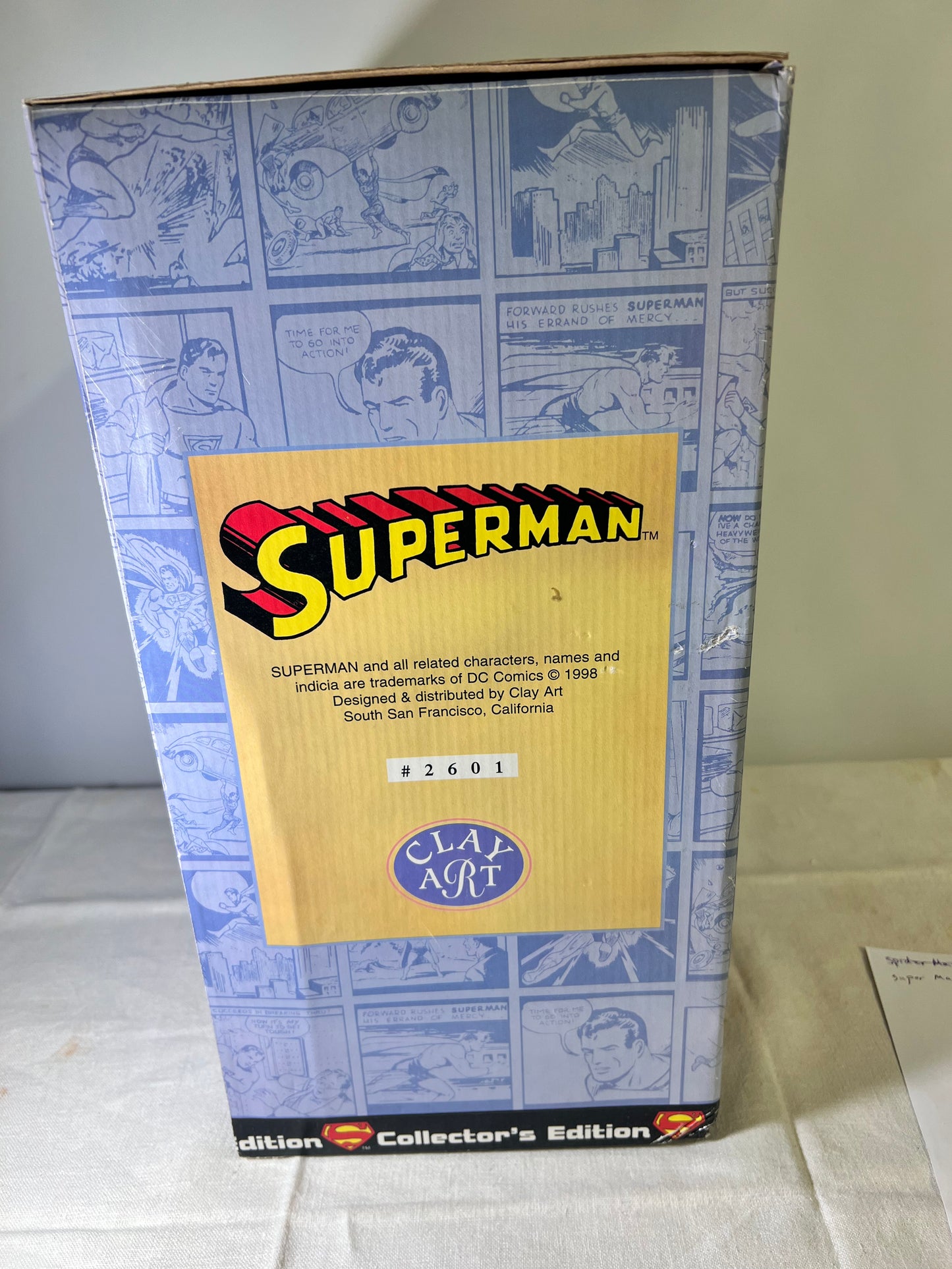 Super Man- 12” Cookie Jar- Clay Art #2601- DC Comic-1998