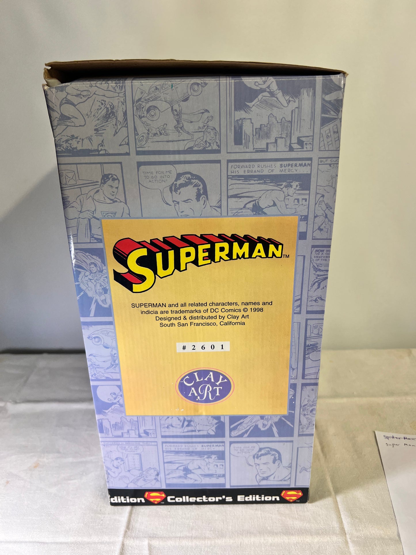 Super Man- 12” Cookie Jar- Clay Art #2601- DC Comic-1998