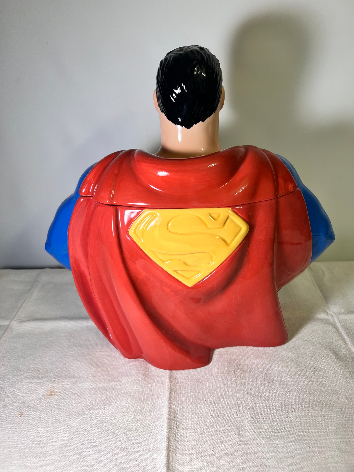 Super Man- 12” Cookie Jar- Clay Art #2601- DC Comic-1998