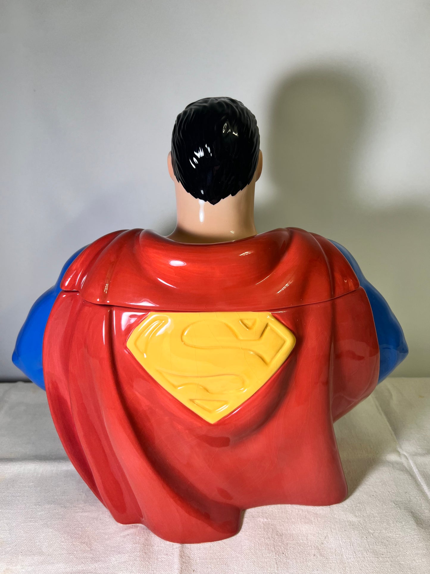 Super Man- 12” Cookie Jar- Clay Art #2601- DC Comic-1998