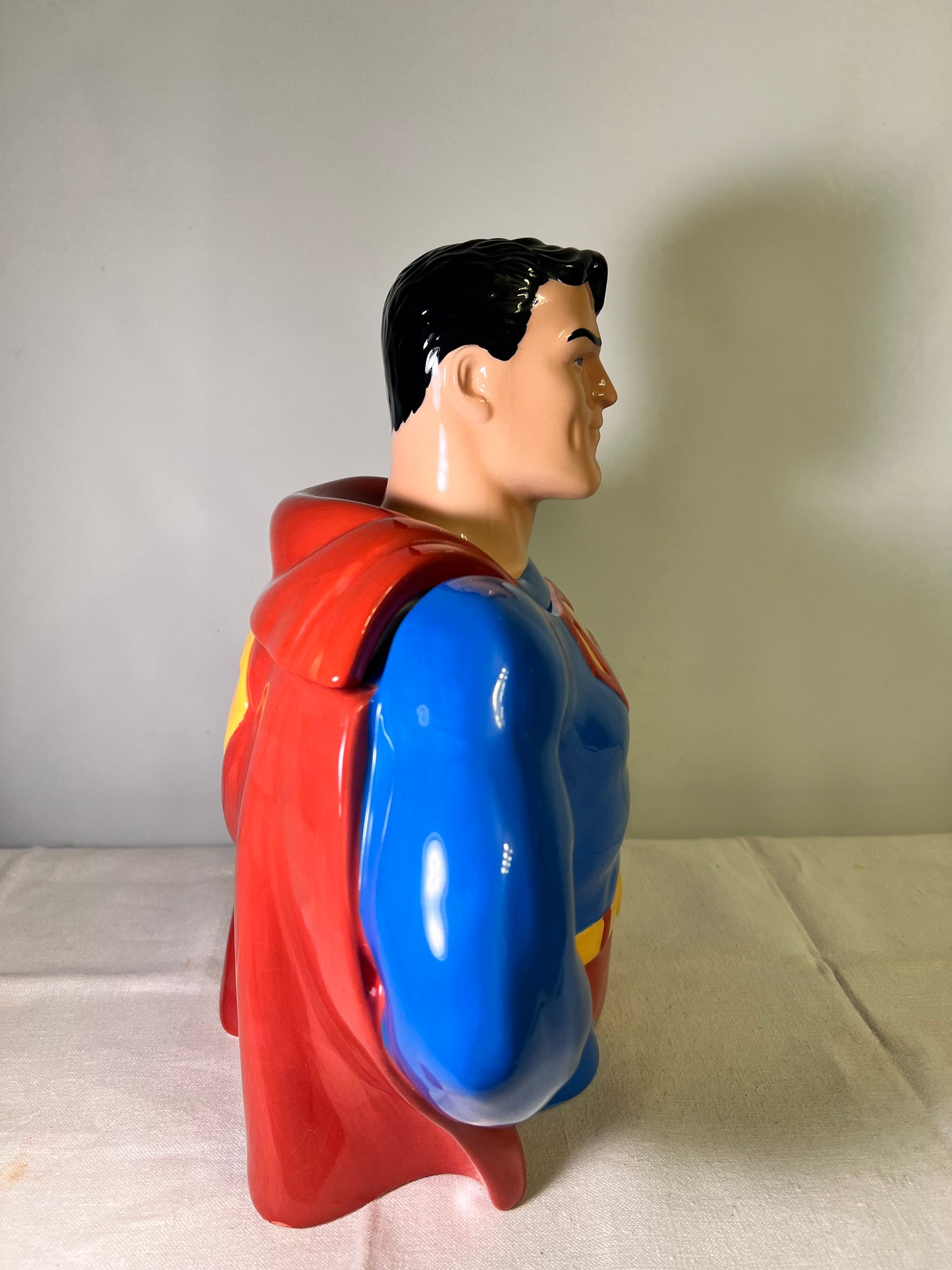 Super Man- 12” Cookie Jar- Clay Art #2601- DC Comic-1998