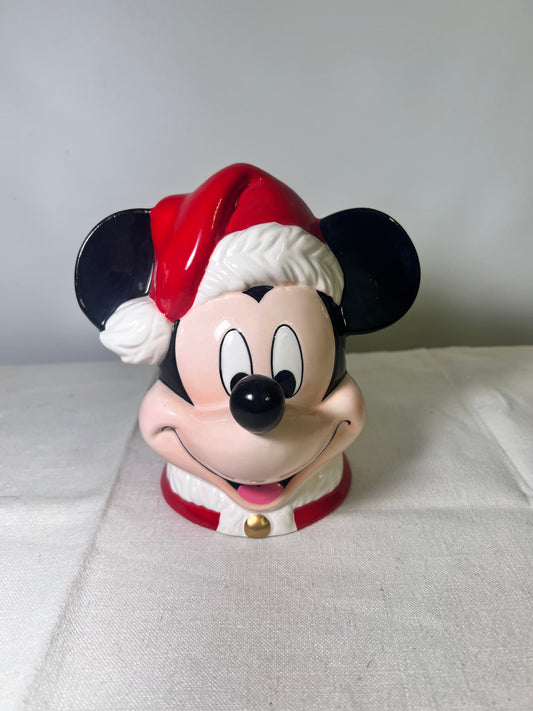 Santa Mickey Mouse- 6” Bank- Christmas- Disney