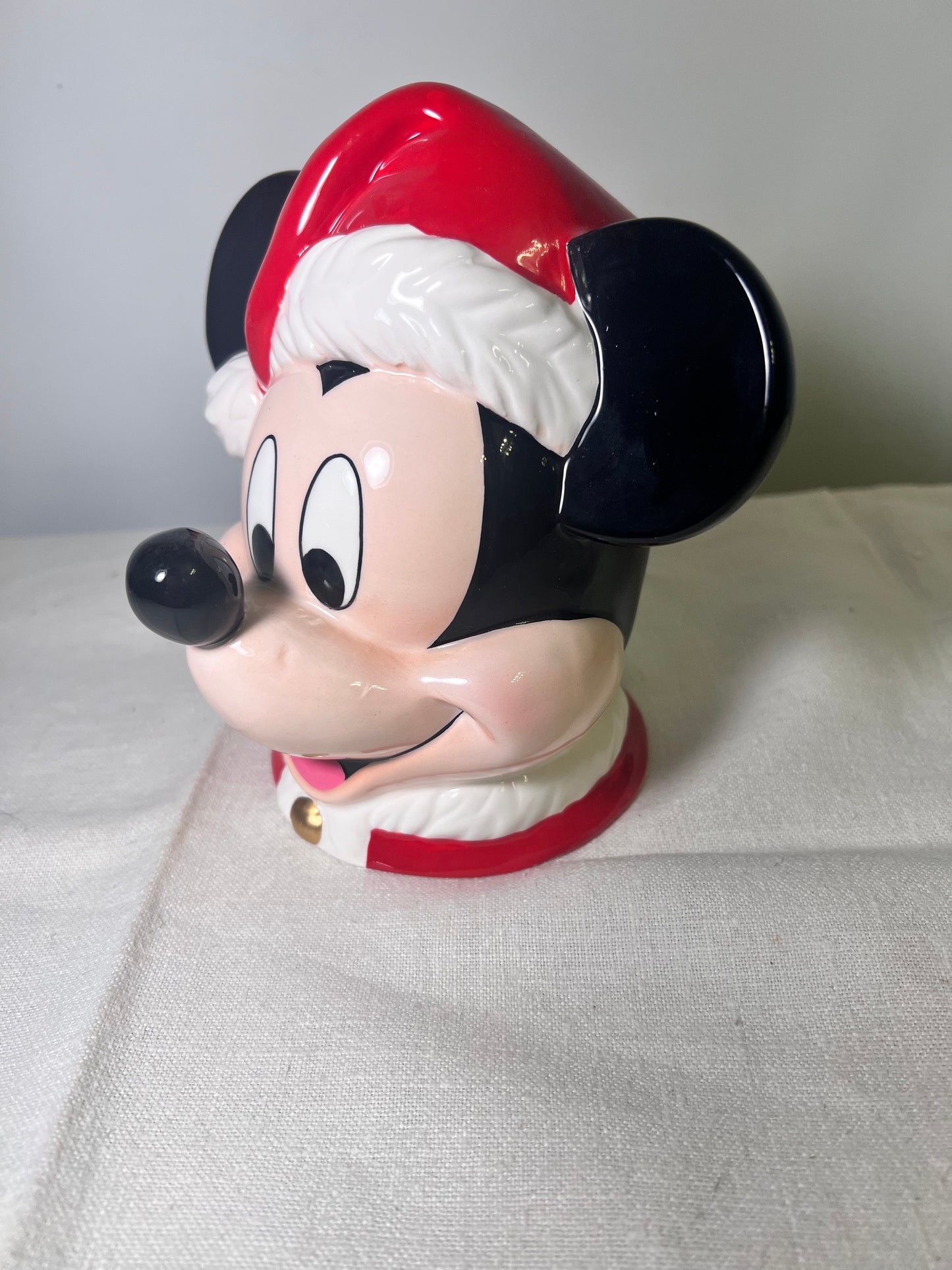 Santa Mickey Mouse- 6” Bank- Christmas- Disney