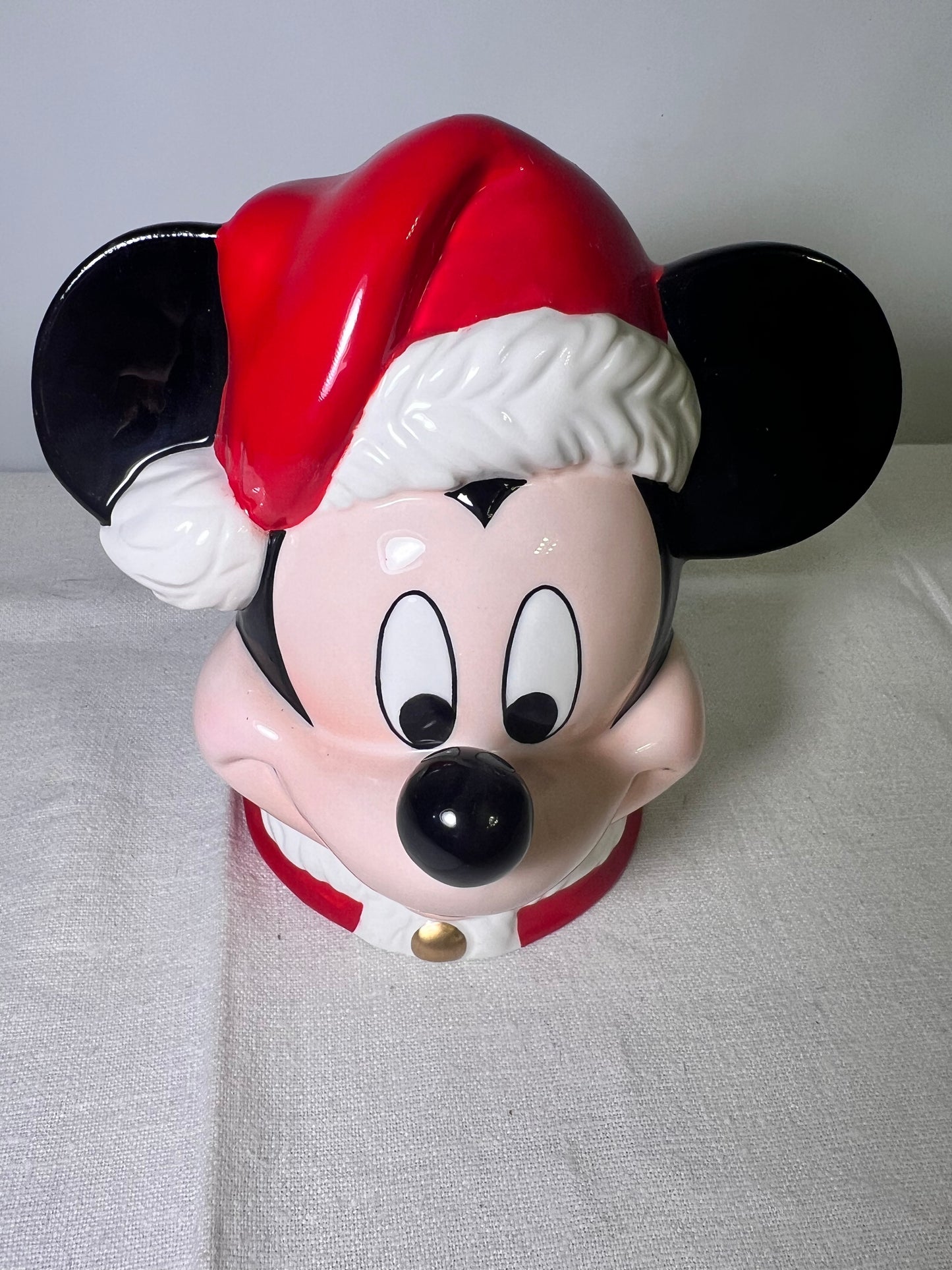 Santa Mickey Mouse- 6” Bank- Christmas- Disney