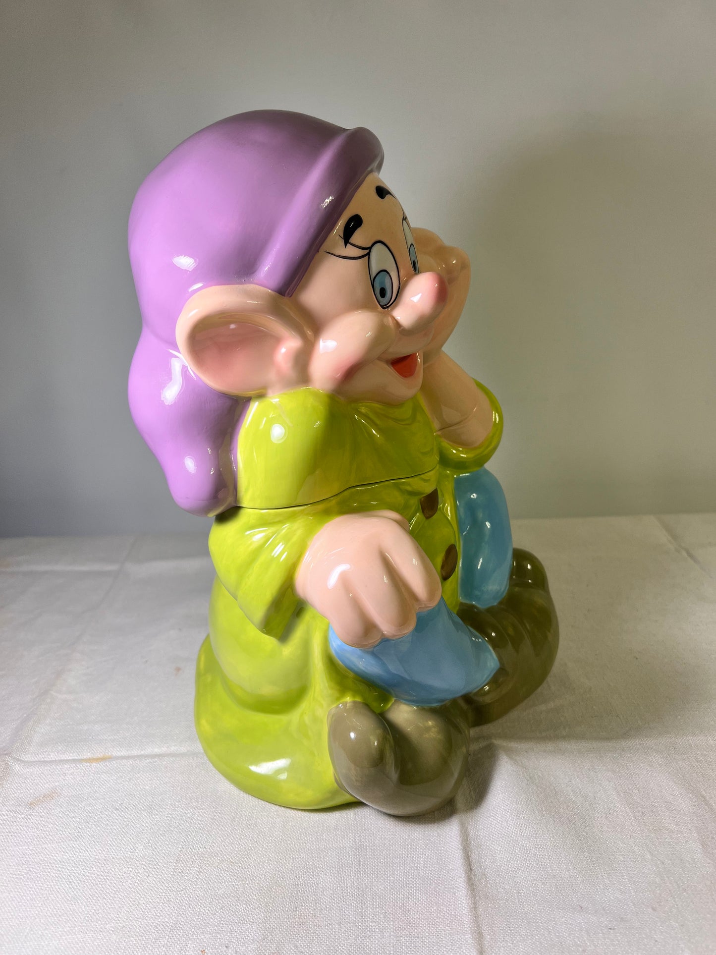 Dopey- 11” cookie Jar- Disney-Snow White and the 7 Dwarfs ￼