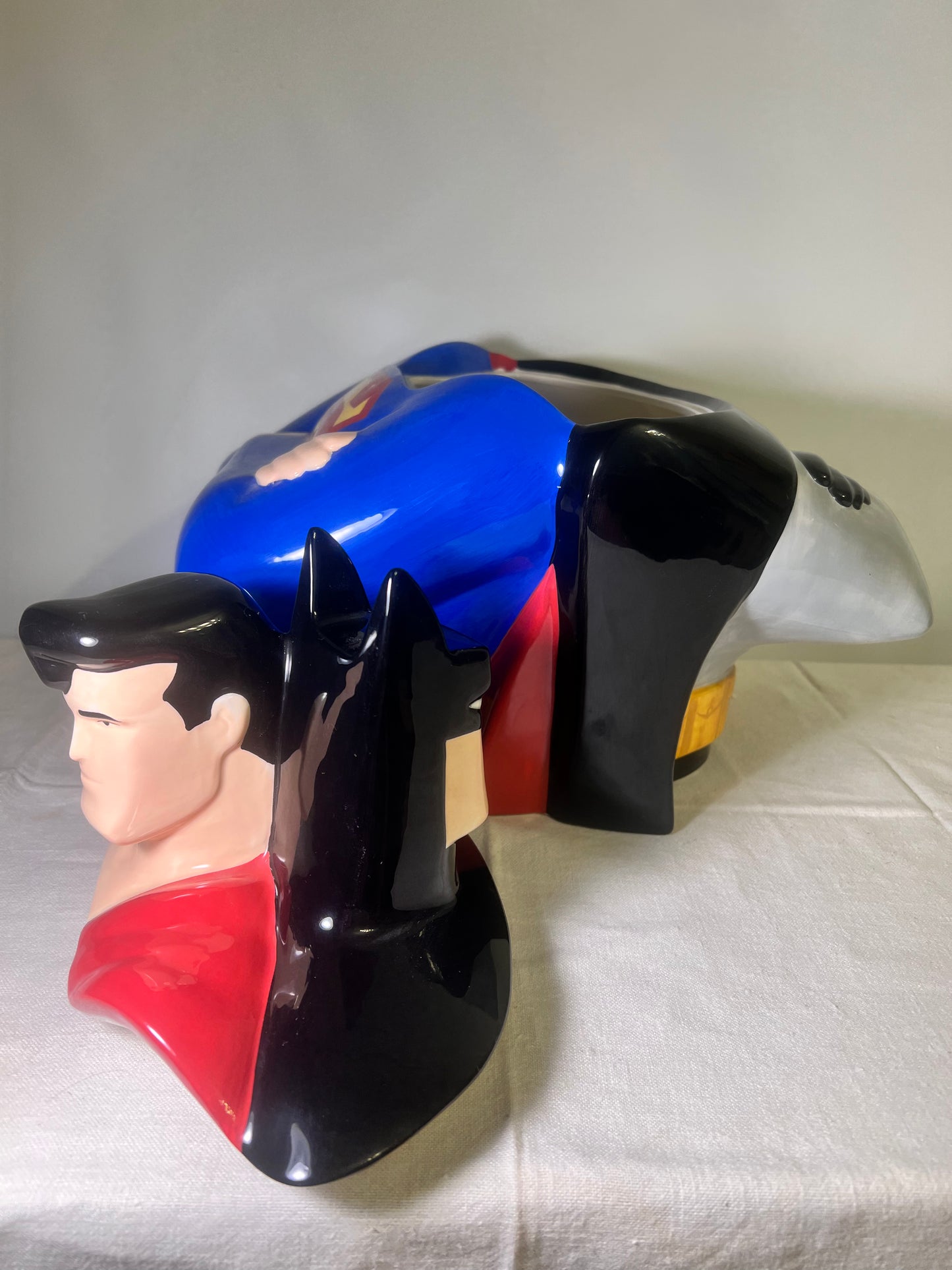 Double sided Batman & Superman - 12” Cookie Jar- Warner Brothers 1999- DC Comics