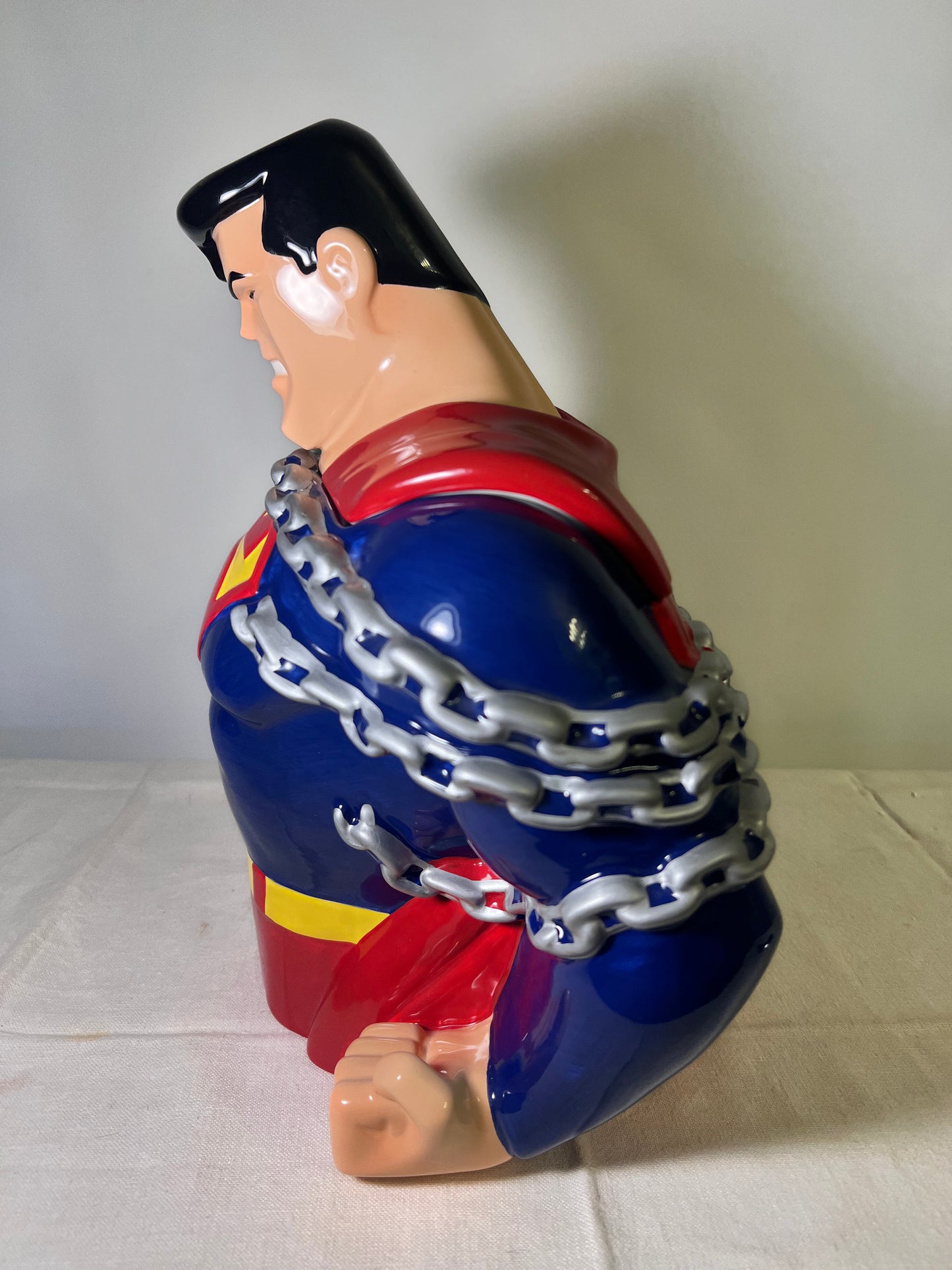 Super Man -Chains- Warner Brothers- 12” cookie jar- DC Comic -1997