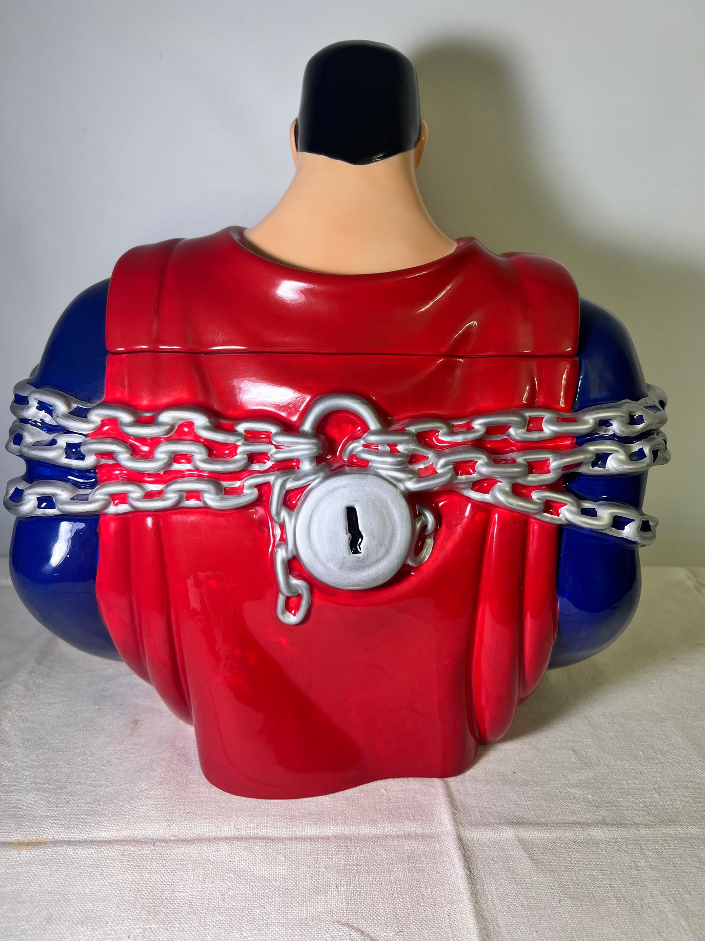 Super Man -Chains- Warner Brothers- 12” cookie jar- DC Comic -1997