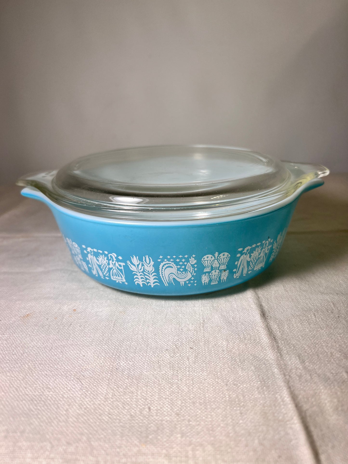 Pyrex- Amish Butter Print- 1pt. 471 -Lid 470-C