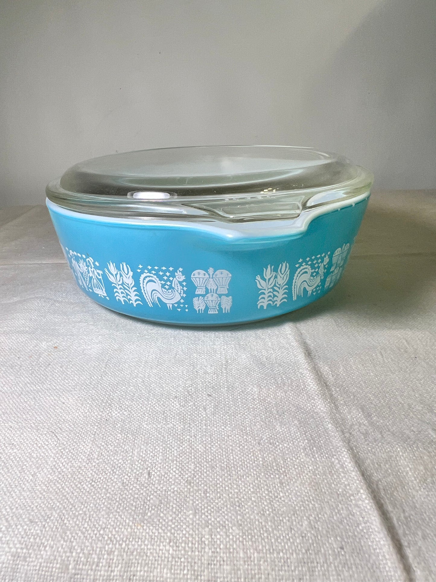 Pyrex- Amish Butter Print- 1pt. 471 -Lid 470-C