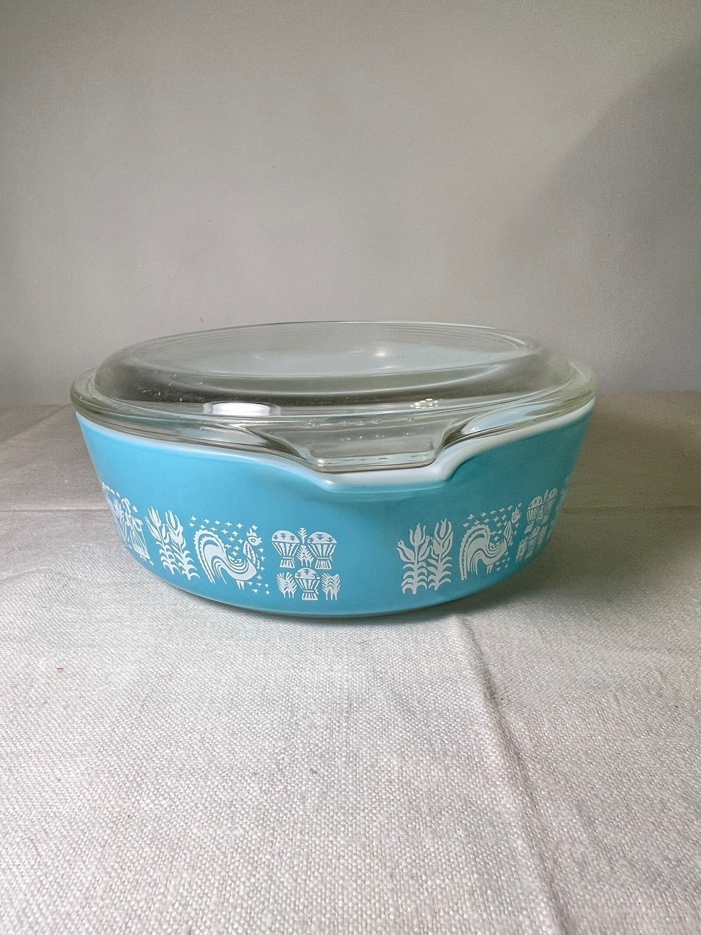 Pyrex- Amish Butter Print- 1pt. 471 -Lid 470-C