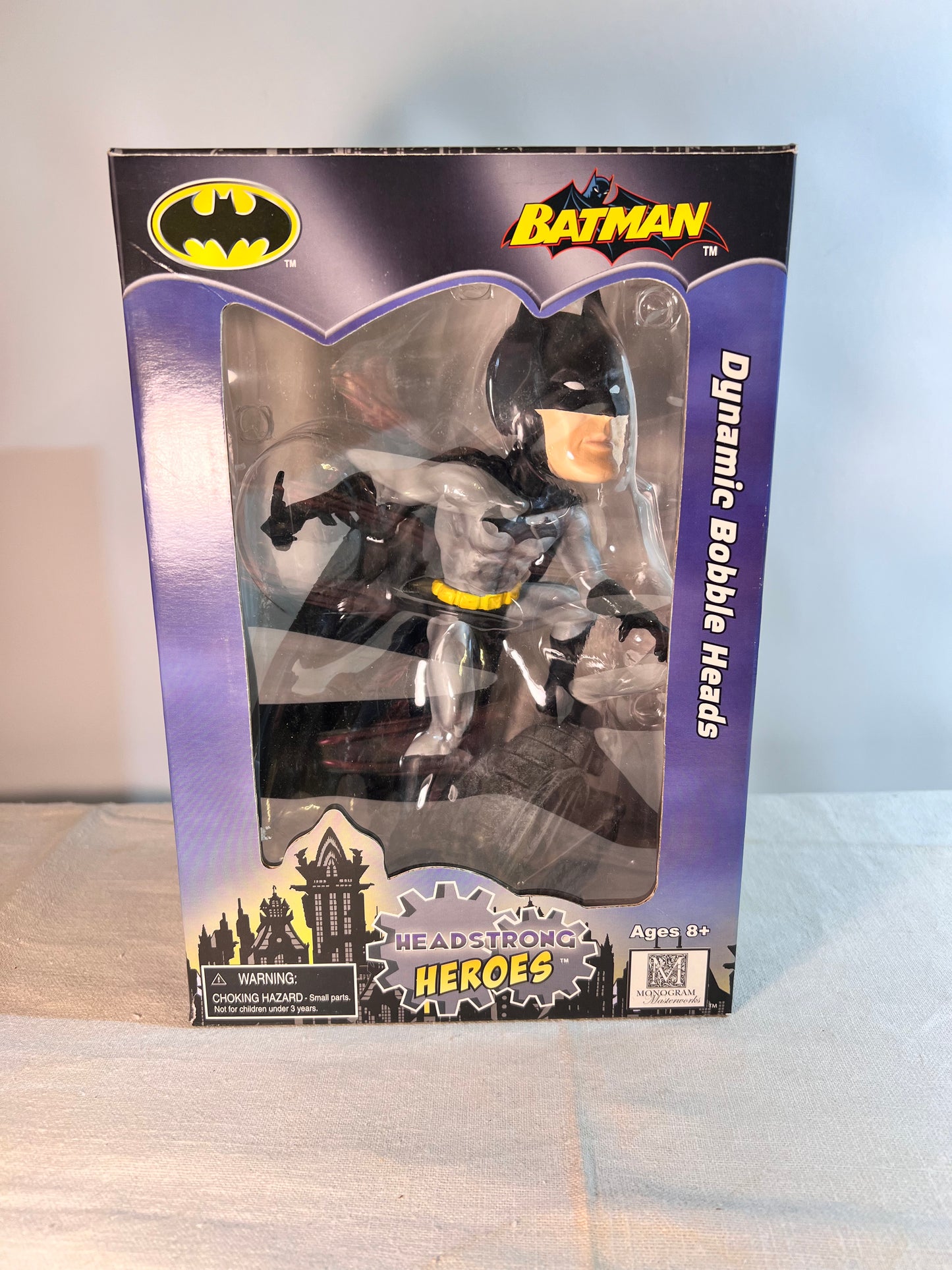 Batman-8” Dynamic Bobble Head- Headstrong Heroes- Warner Brothers-DC comics