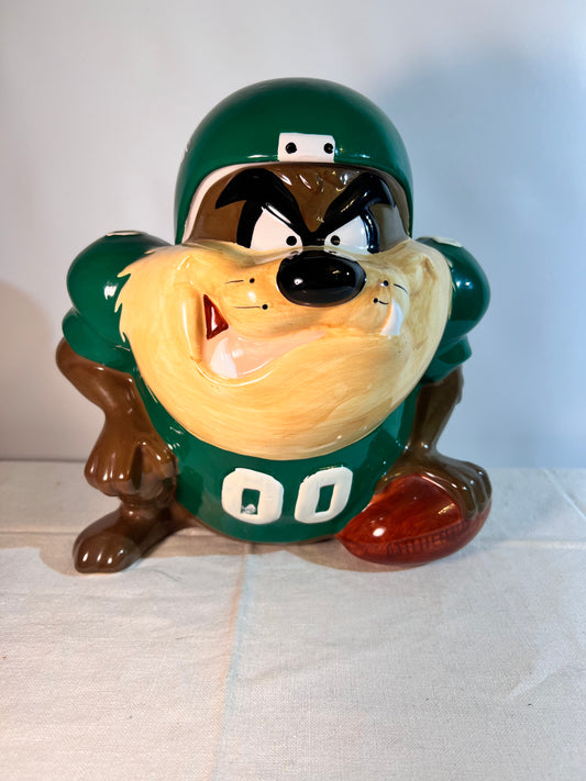 Taz -10” Cookie Jar- NFL Team- New York Jets- Looney Tunes-Warner Brothers- item# 6812- 1994